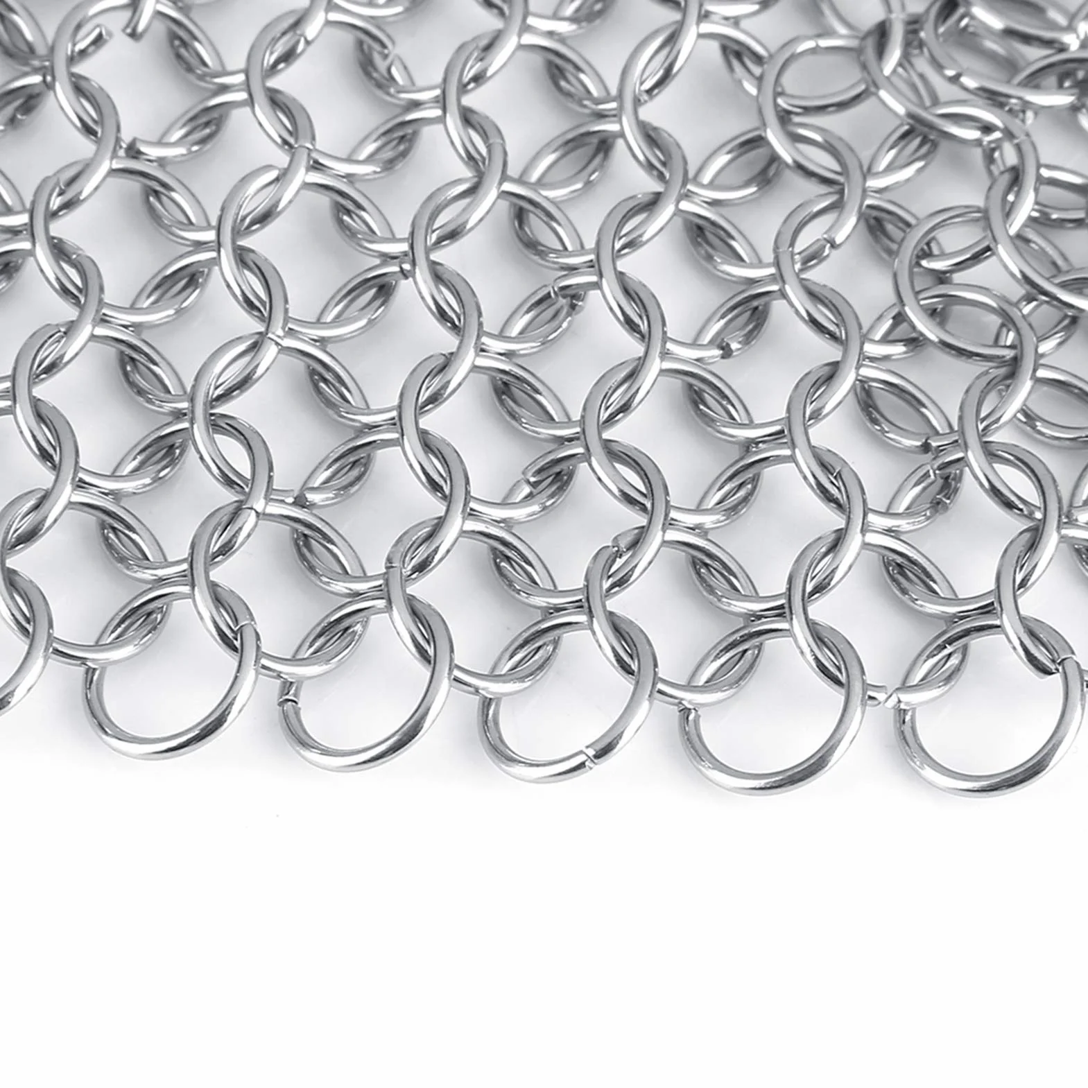 Chainmail Scrubber środek czyszczący ze stali nierdzewnej do garnków żeliwnych przyborów kuchennych