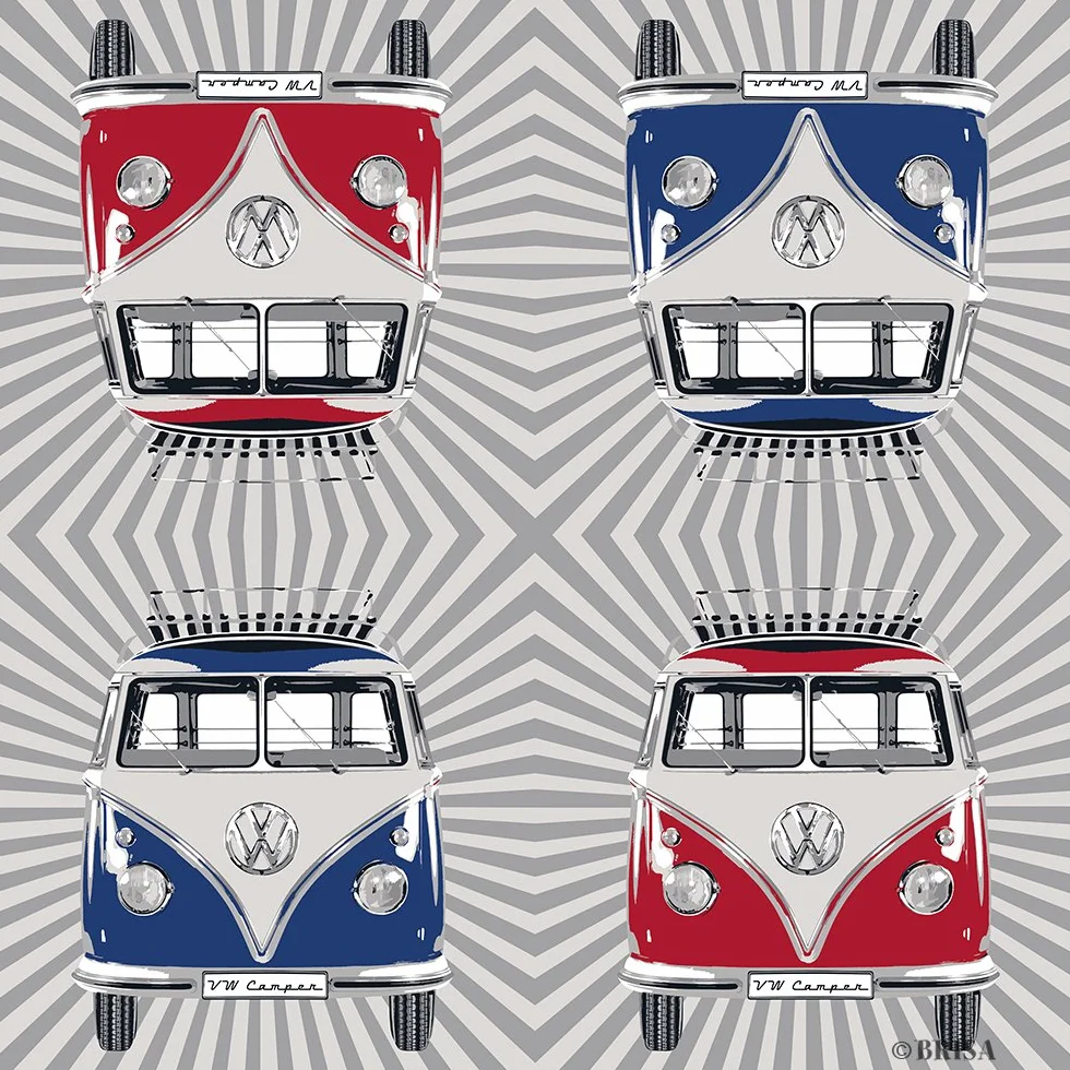 VW Collection by BRISA serwetki z motywem VW Bulli T1 20 cz. 33x33 cm 3-warstwowe
