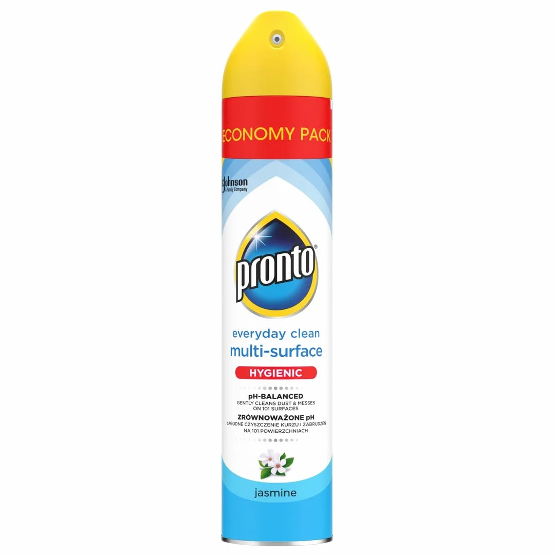 Pronto Everyday Clean Multi-Surface Jasmine środek czyszczący do różnych powierzchni w aerozolu o jaśminowym zapachu, który czyści i pielęgnuje, 300 ml