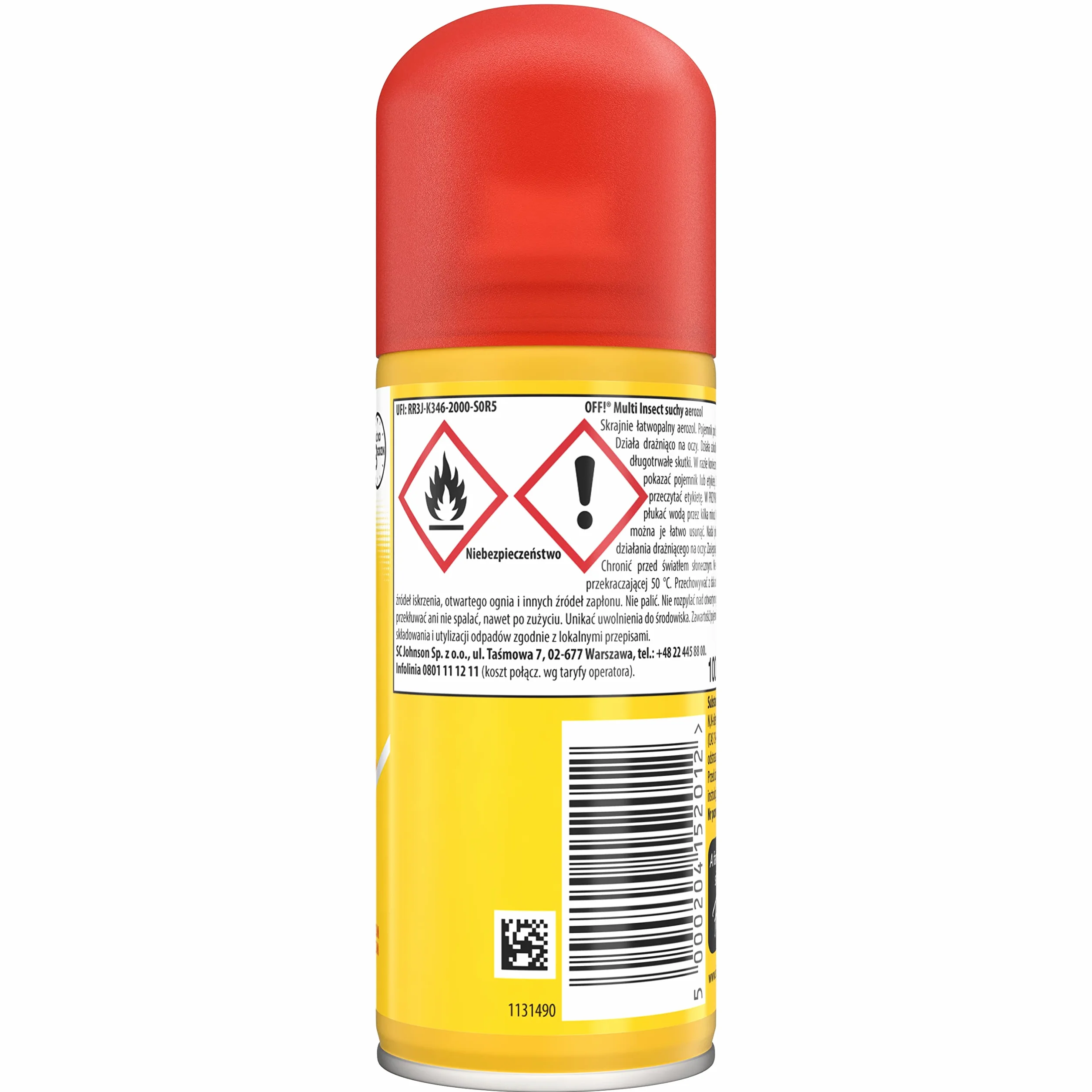 OFF! Multi Insect Przeciw Komarom i Kleszczom, Suchy Spray Odstraszający Owady, Ochrona aż do 8 Godzin, 100 ml
