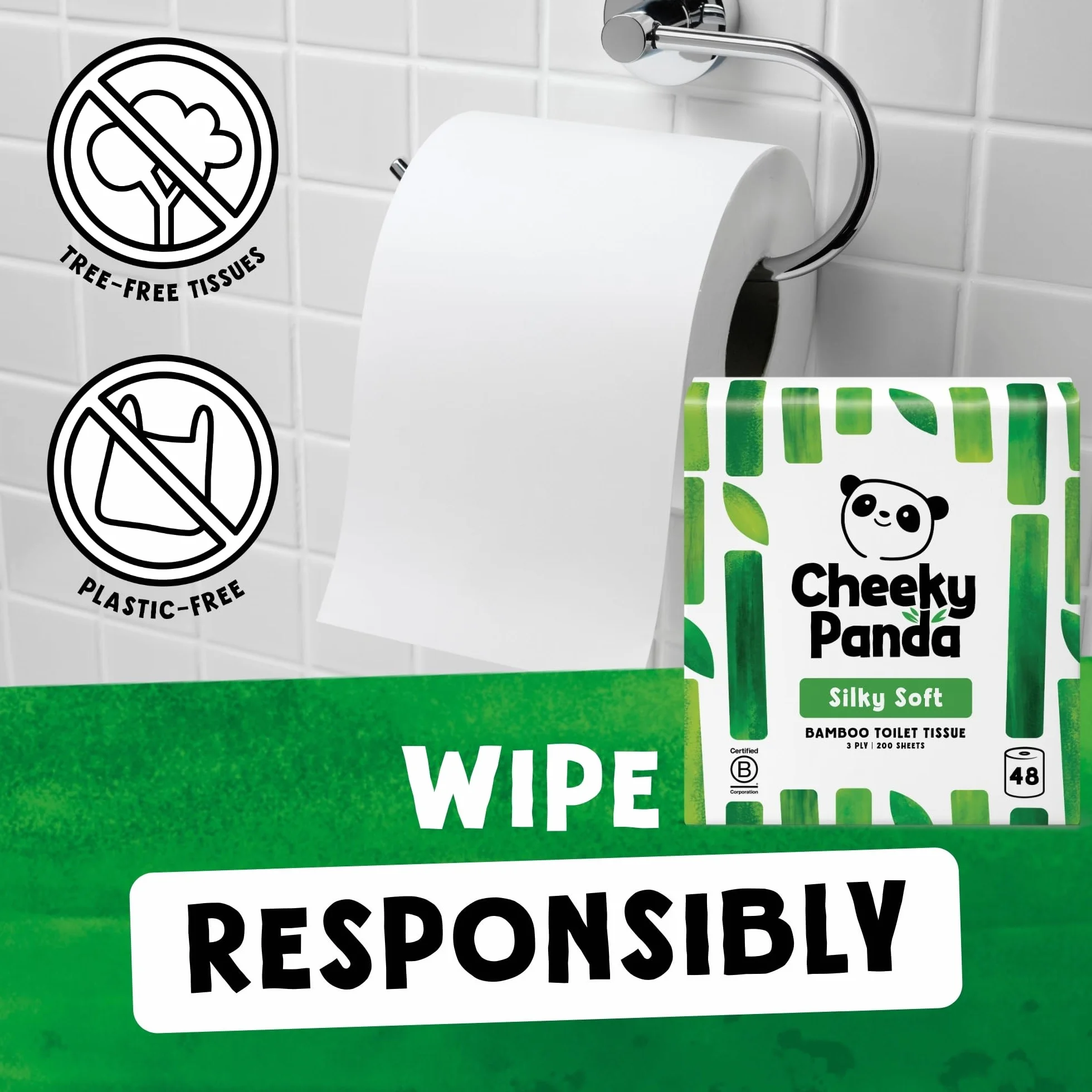 The Cheeky Panda Papier Toaletowy 48 Rolek Biały