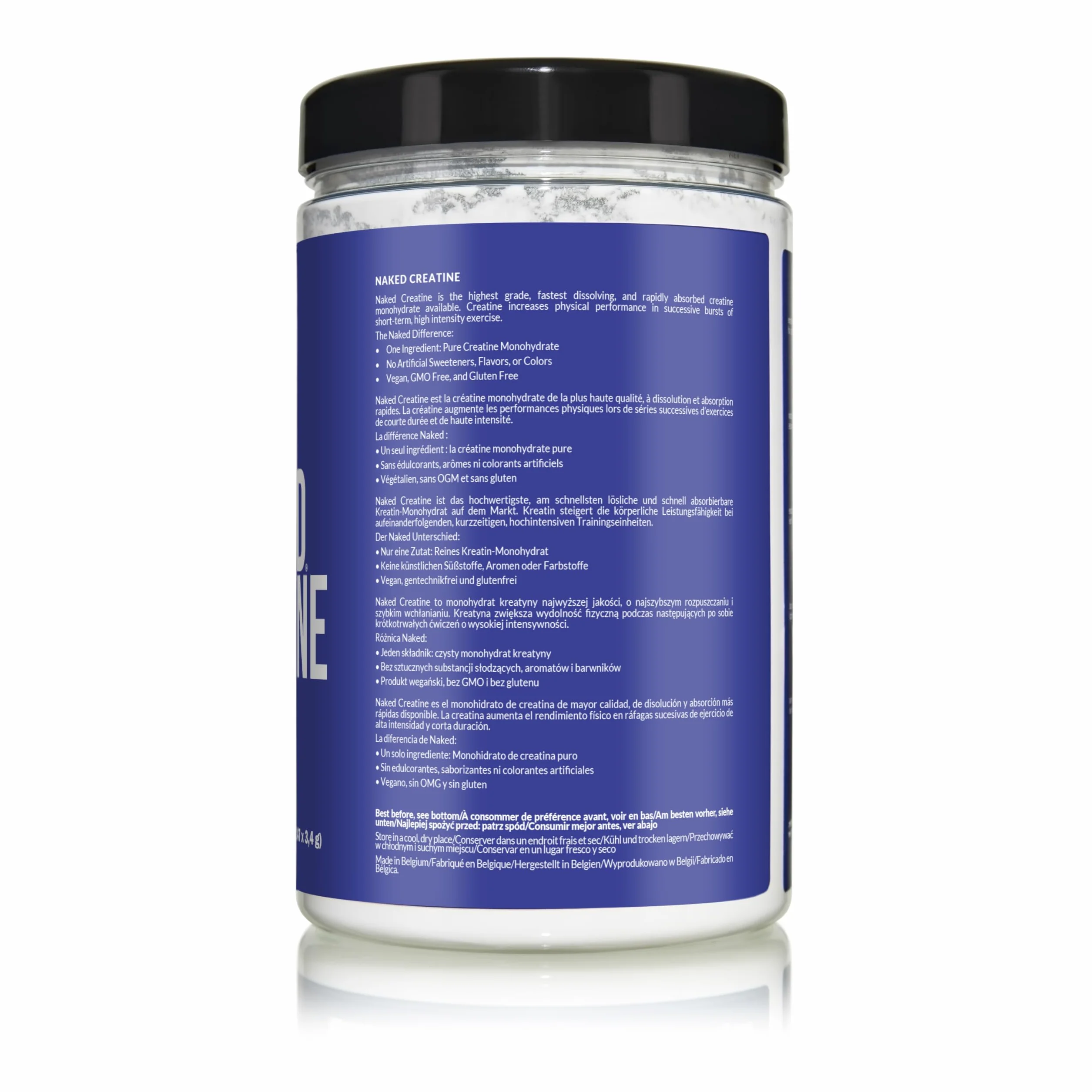 NAKED Czysty mikronizowany monohydrat kreatyny w proszku 500 g 147 porcji