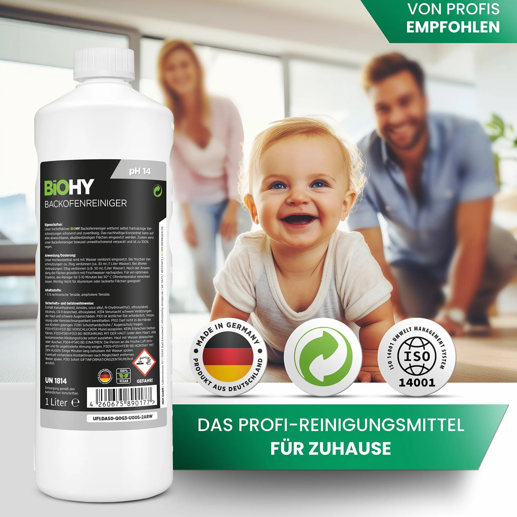 BiOHY Środek do czyszczenia piekarników 1l - Silny odtłuszczacz do grilla