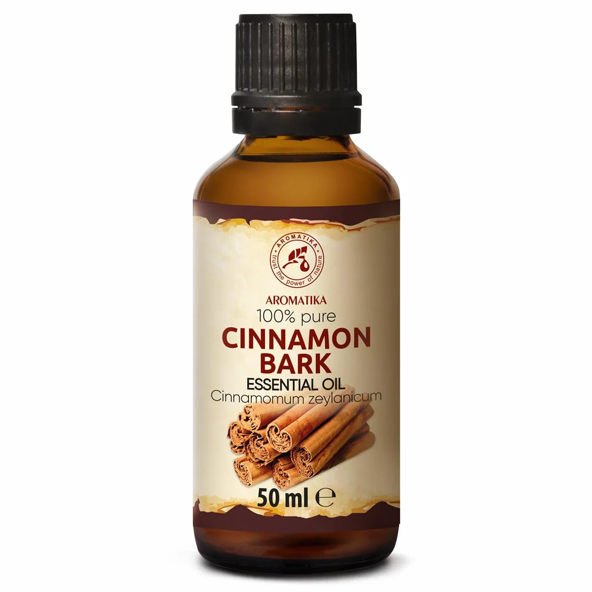 Olejek Eteryczny z Kory Cynamonu 50 ml - Cinnamomum Zeylanicum - Olejek Aromatyczny do Dyfuzora - Aromaterapia - Świece Zapachowe - Mydła - Długotrwały aromat - Odświeżanie Powietrza