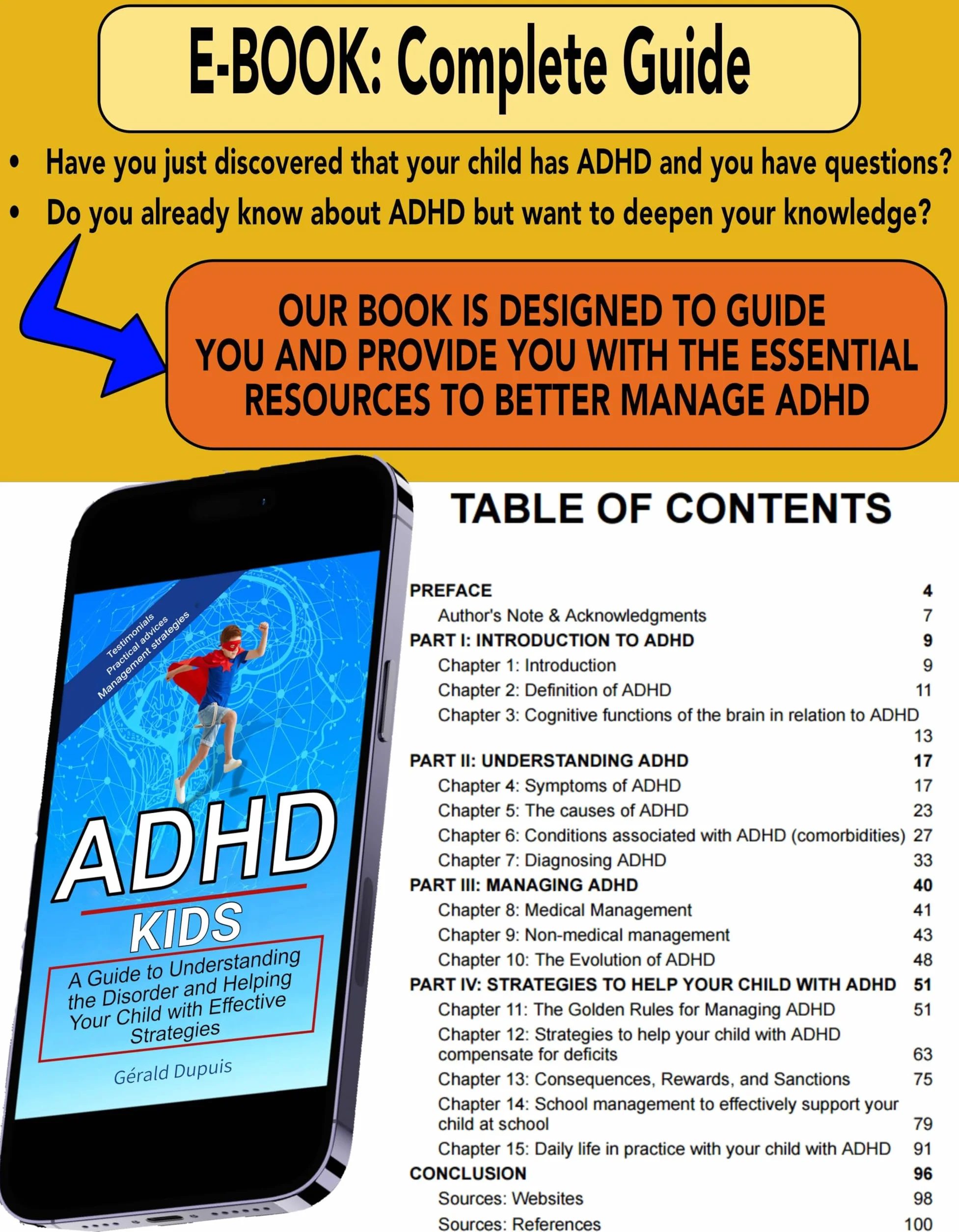 4 elastyczne taśmy na krzesło dla dzieci z ADHD, Gwarantowane skupienie i spokój, Bezpieczny materiał z naturalnego lateksu, eBook "ADHD u Dzieci" w zestawie