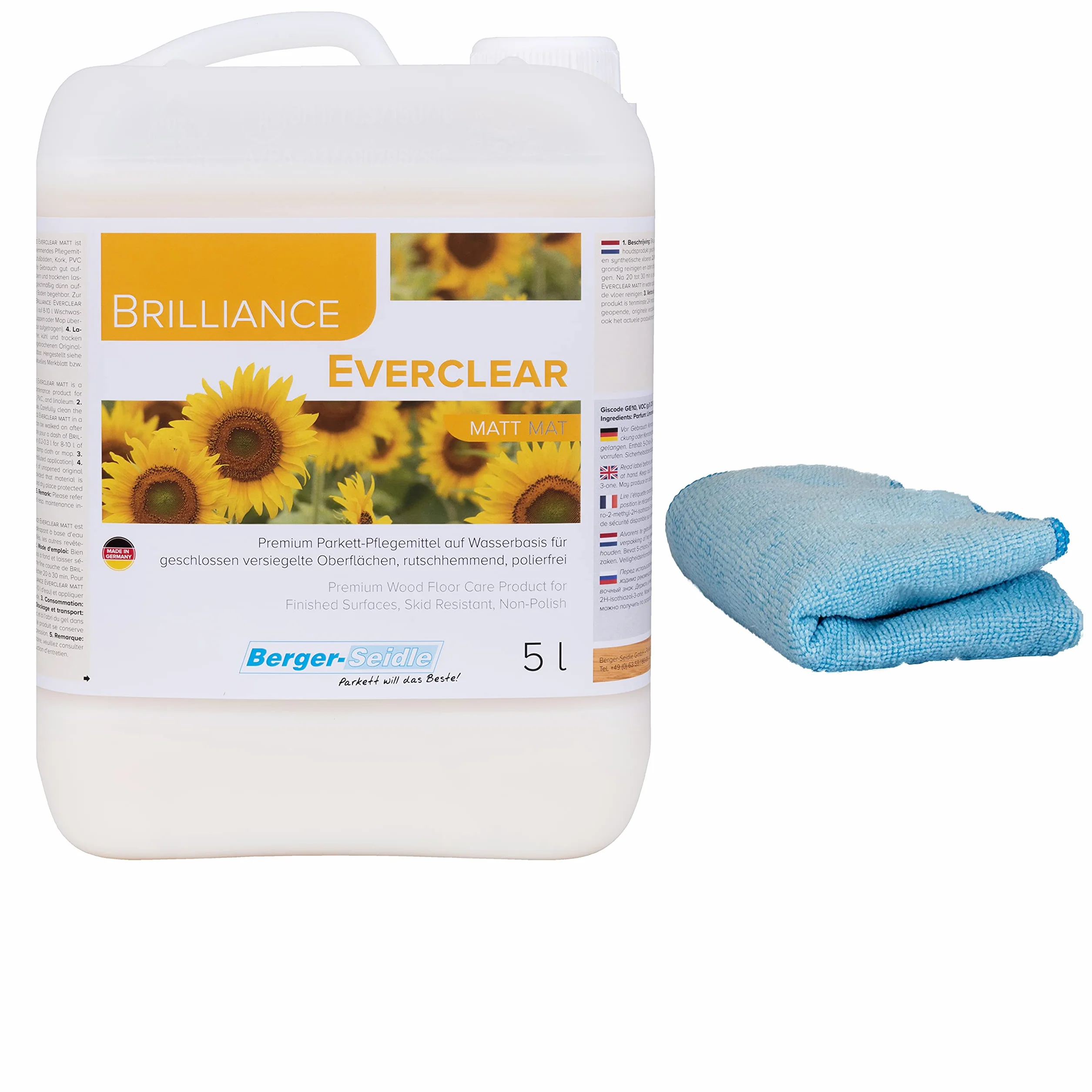 Berger-Seidle Everclear L93 Zestaw do pielęgnacji parkietu matowy bezbarwny 5 l