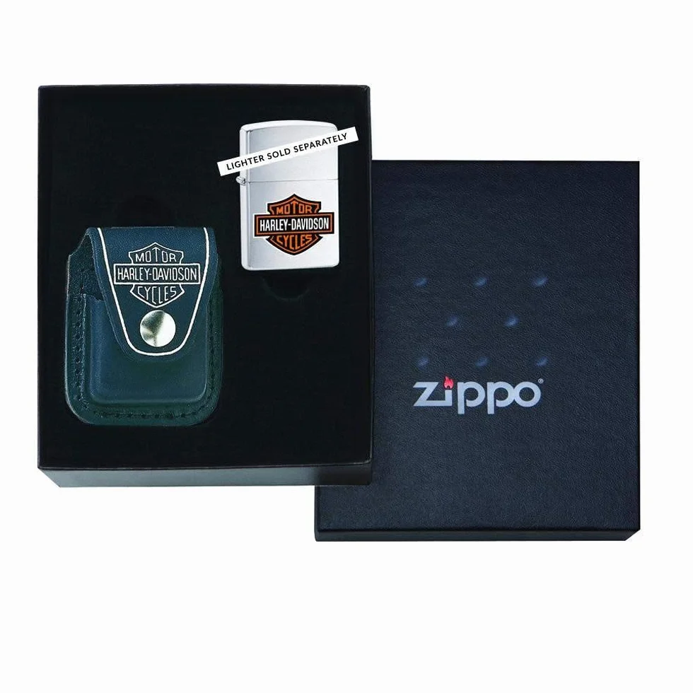 Zippo 60000742 H-D Pouch Black Gift-Set (bez) zapalniczka benzynowa, mosiądz, czarna