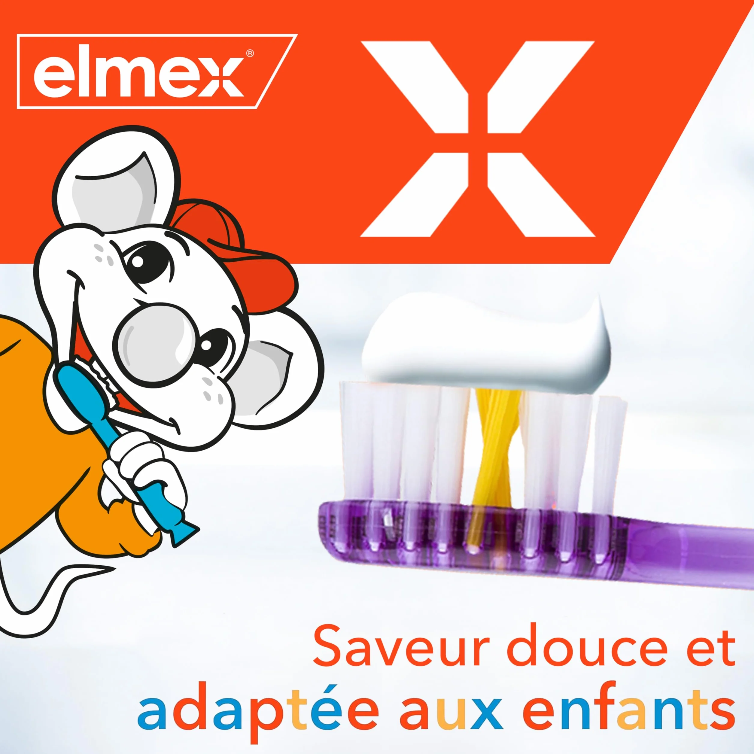 Elmex Kit Enfant Zestaw do Mycia Zębów, 2 Sztuki