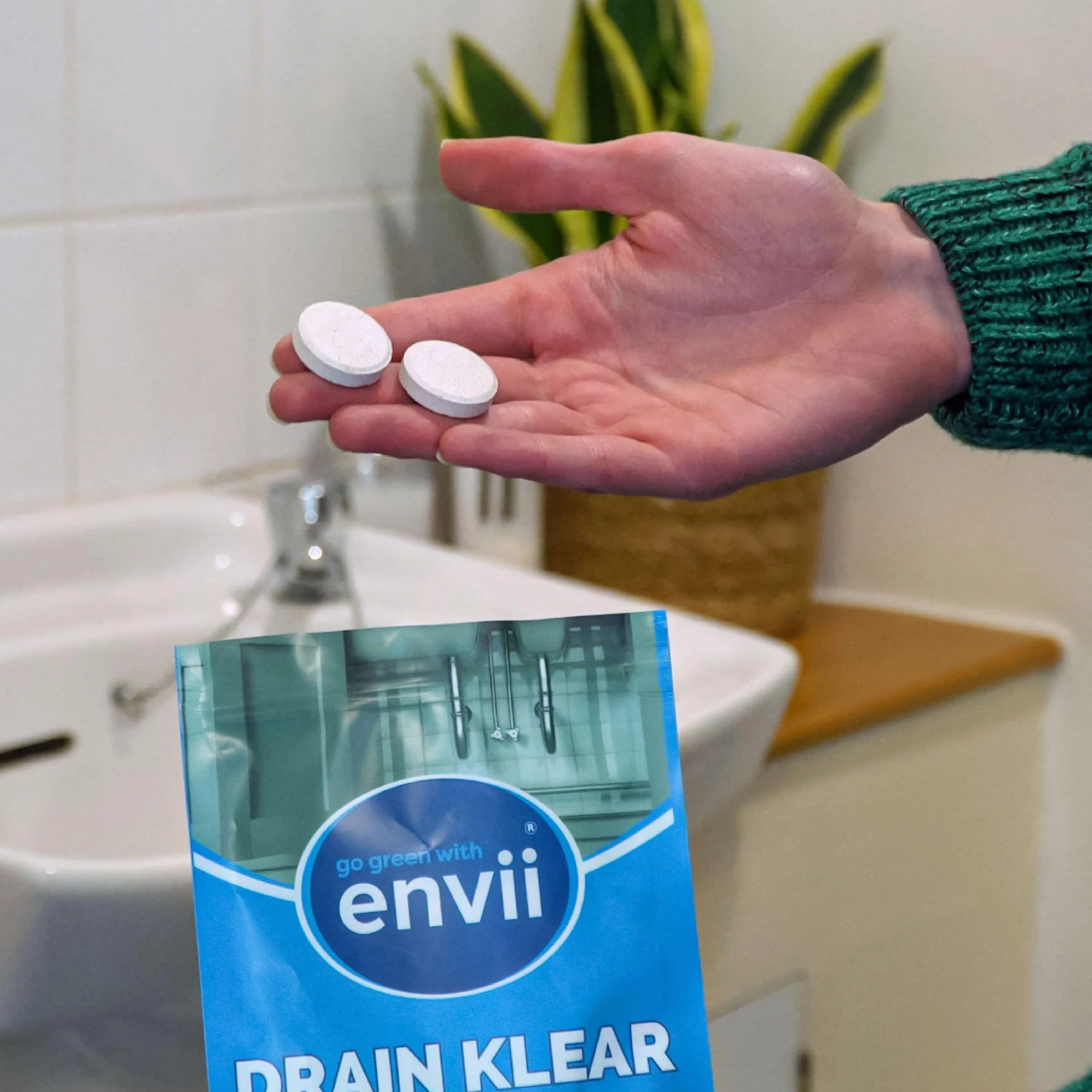 Envii Klear odpływowy naturalny enzymatyczny środek do czyszczenia odpływu, mocny odblokowywacz zlewu kuchennego