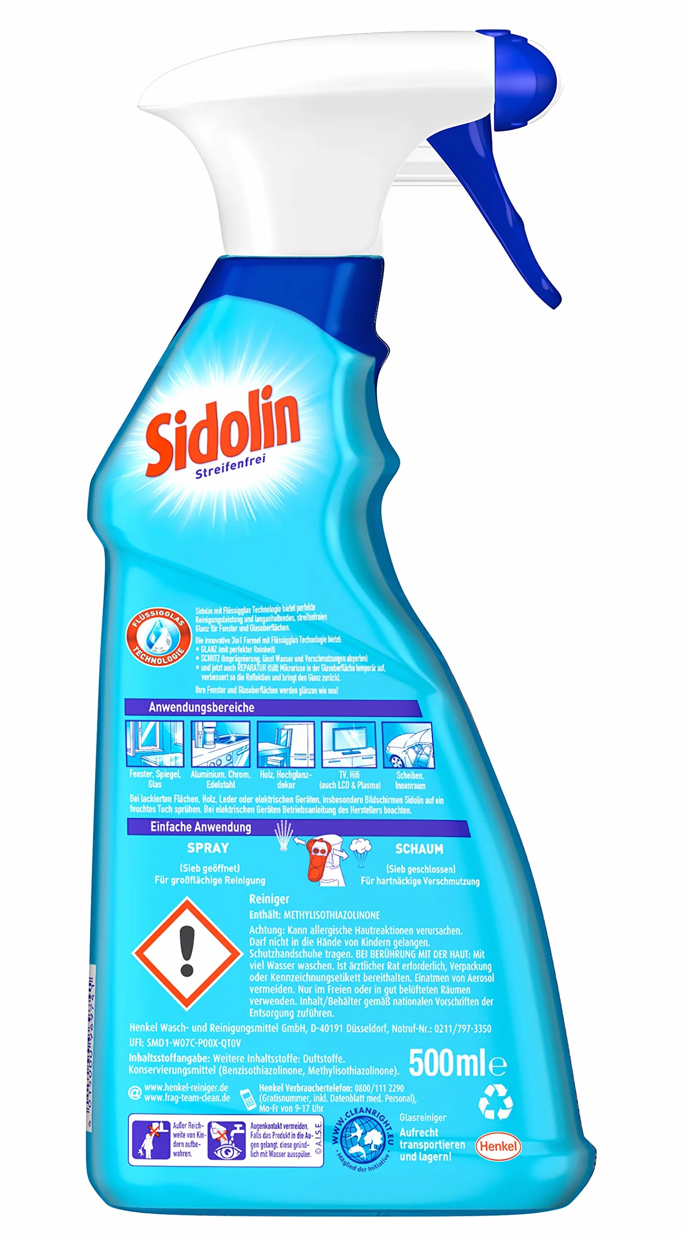 Sidolin Środek do czyszczenia powierzchni 500 ml z technologią płynnego szkła