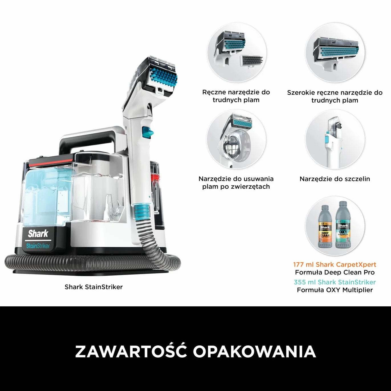 Shark StainStriker PX200EUT odkurzacz do usuwania plam 450W 5 końcówek
