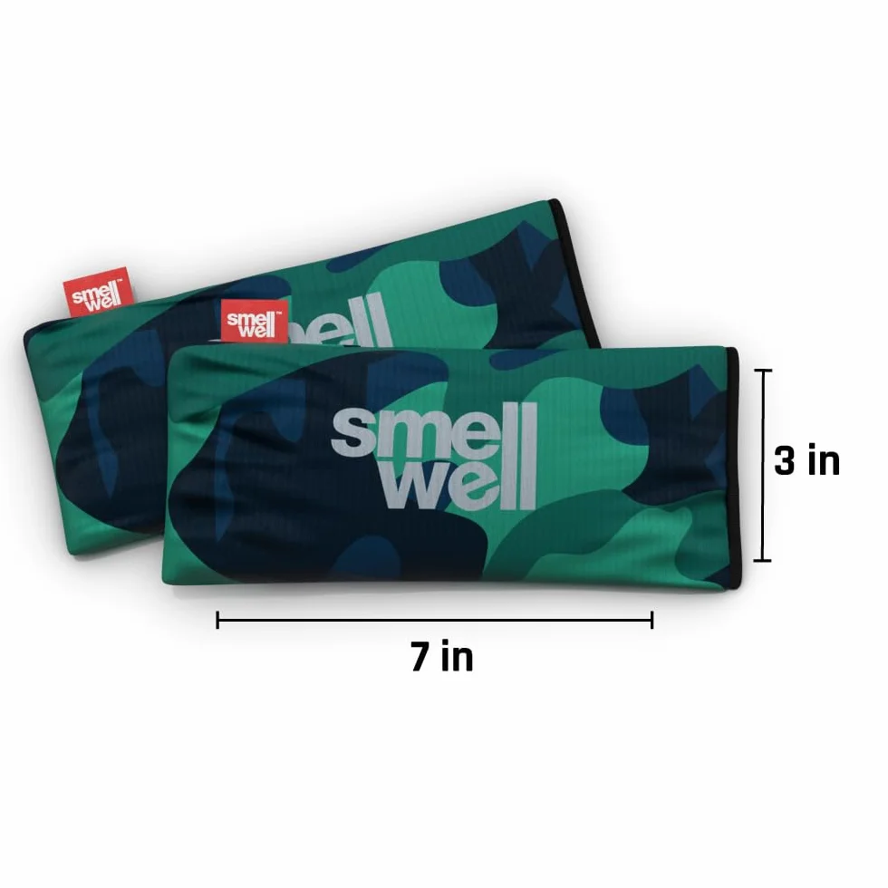 SmellWell Worki oczyszczające powietrze eliminujące zapachy (2 sztuki, 250 g) odświeżacz powietrza z węglem bambusowym do użytku z siłowni przez samochód do domu (szary moro, XL)