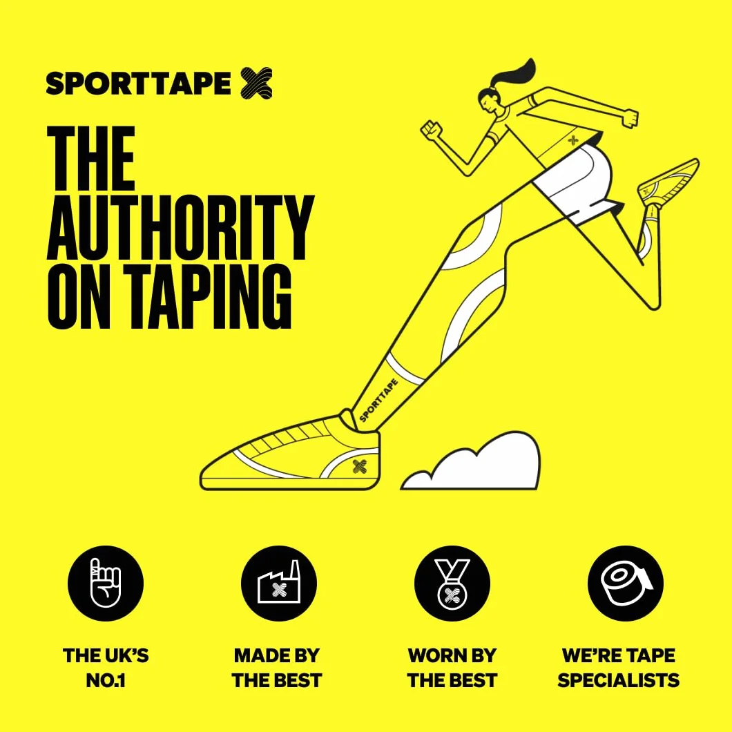 SPORTTAPE Taśma kinezjologiczna 5 cm x 5 m niebieska hipoalergiczna wodoodporna