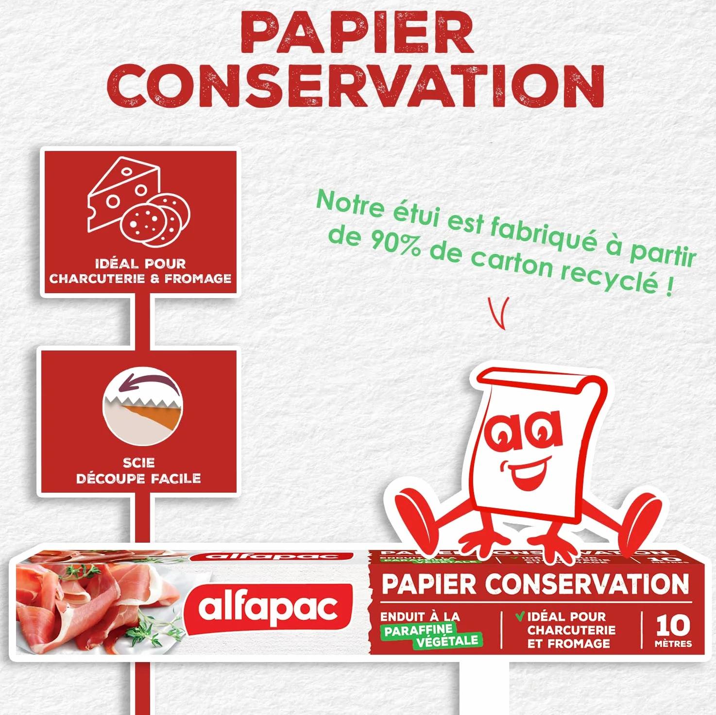 ALFAPAC - Papier do konserwacji wosku roślinnego - Wyprodukowano we Francji