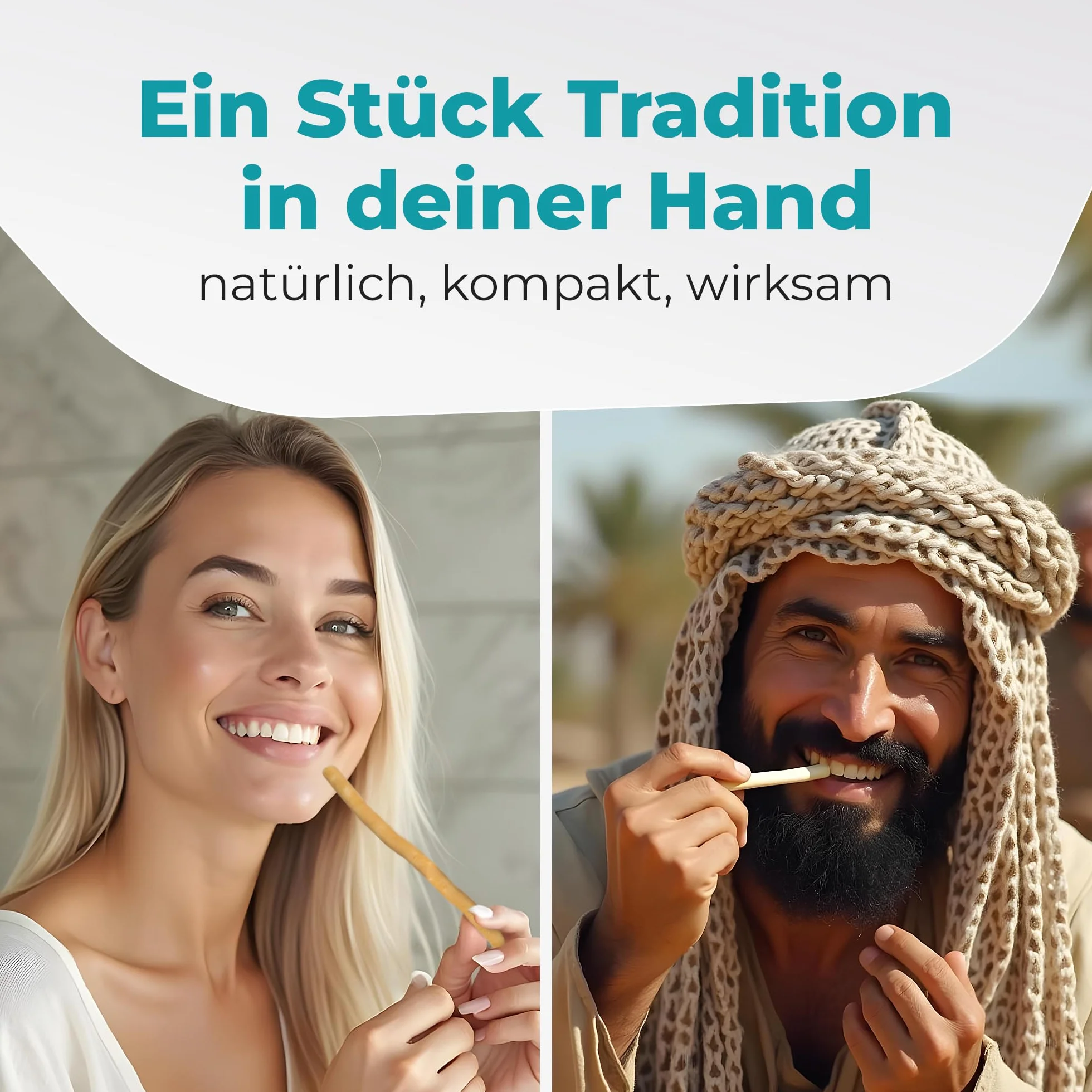 Miswak Szczoteczka do zębów firmy Blissany - Siwak SWAK, tradycyjna arabska szczoteczka do zębów, drewniana szczoteczka do zębów, do naturalnych białych zębów, 5 szt