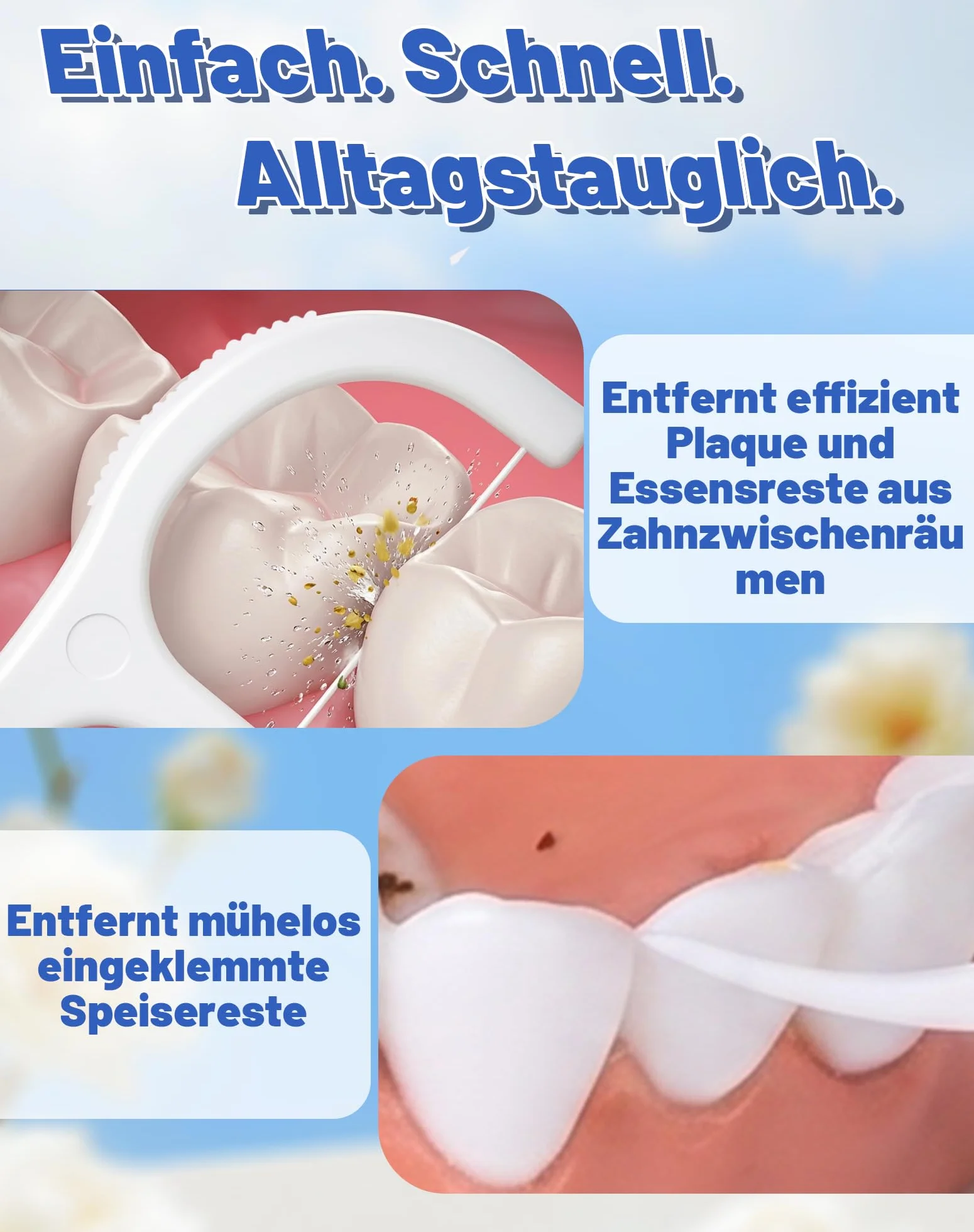 Patyczki z nicią dentystyczną, 400