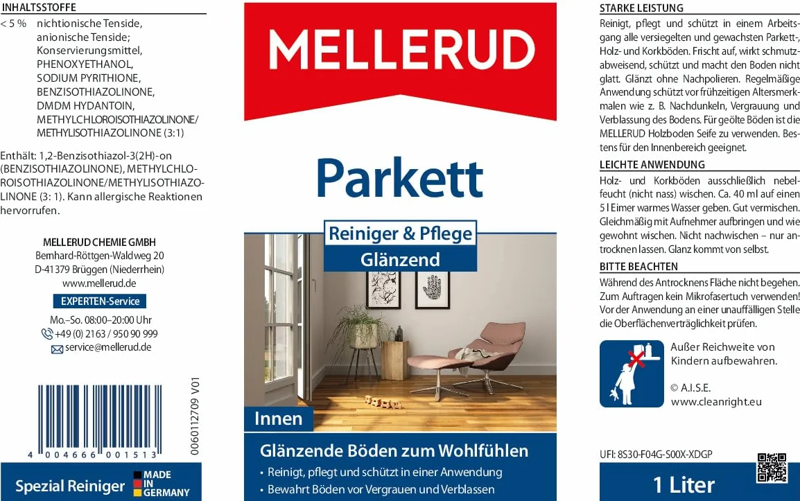 Mellerud Środek do Czyszczenia Parkietu 1 L