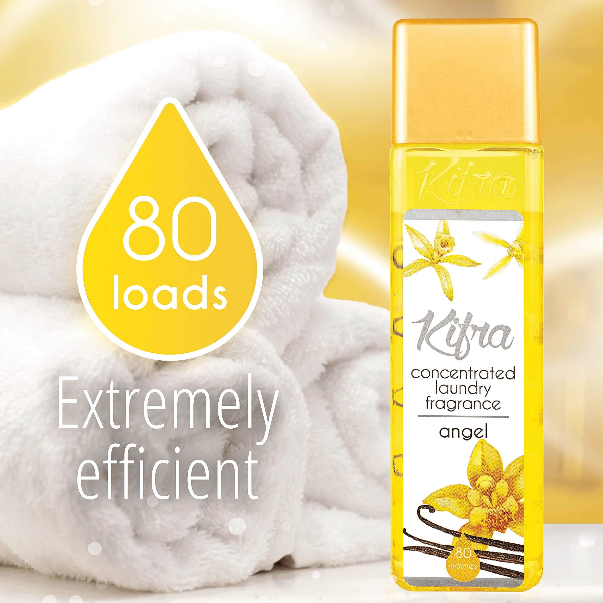 KIFRA Angel skoncentrowane perfumy do prania, 200 ml, 80 cykli prania, długotrwały zapach do prania