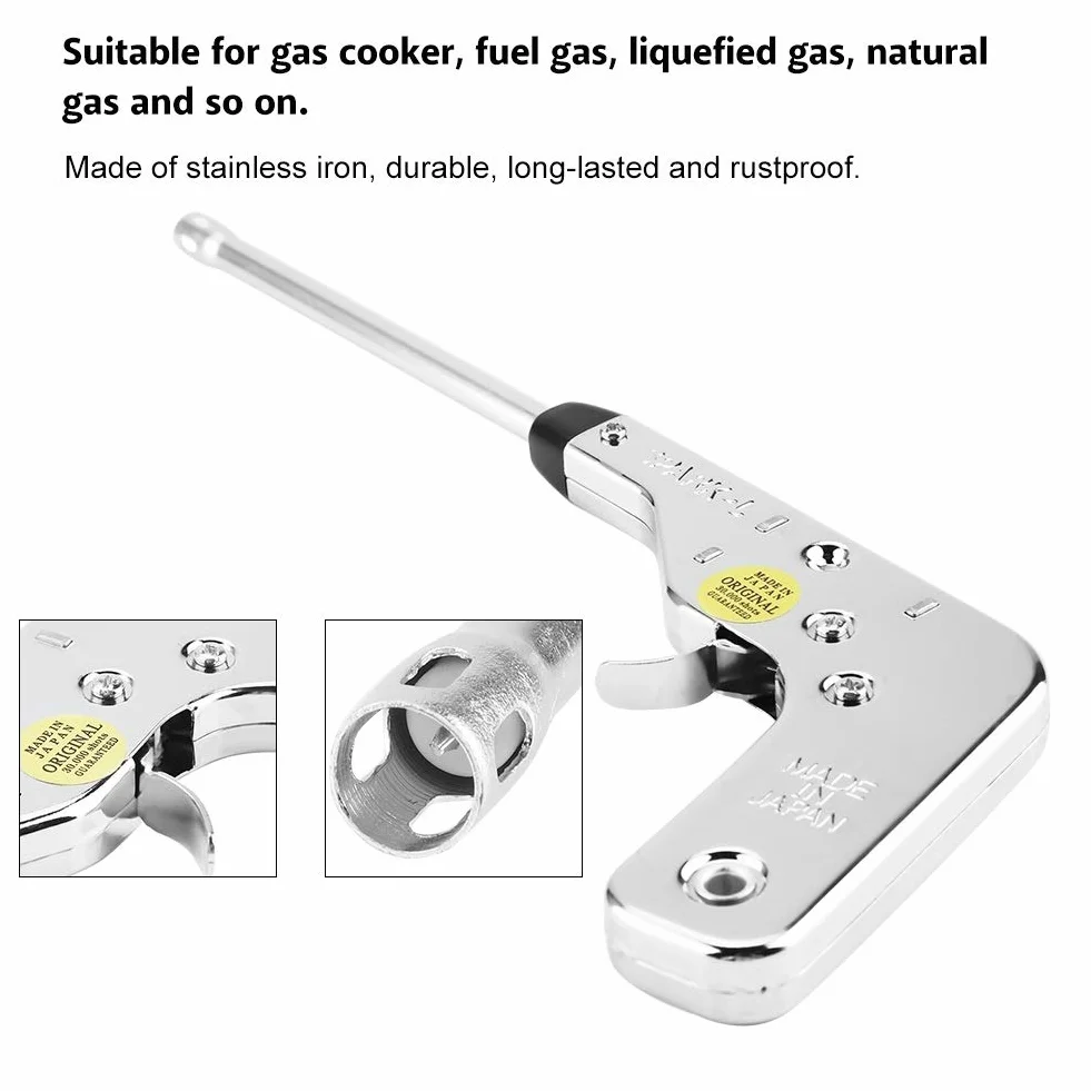 Zapalniczka Broco, 30 cm ze stali nierdzewnej, elektroniczny zapłonnik gazowy Fire Pulse do kempingu, gotowania, kuchni, BBQ, deserów, Creme Brulee - Nie wymaga żadnej baterii ani gazu do wytworzenia