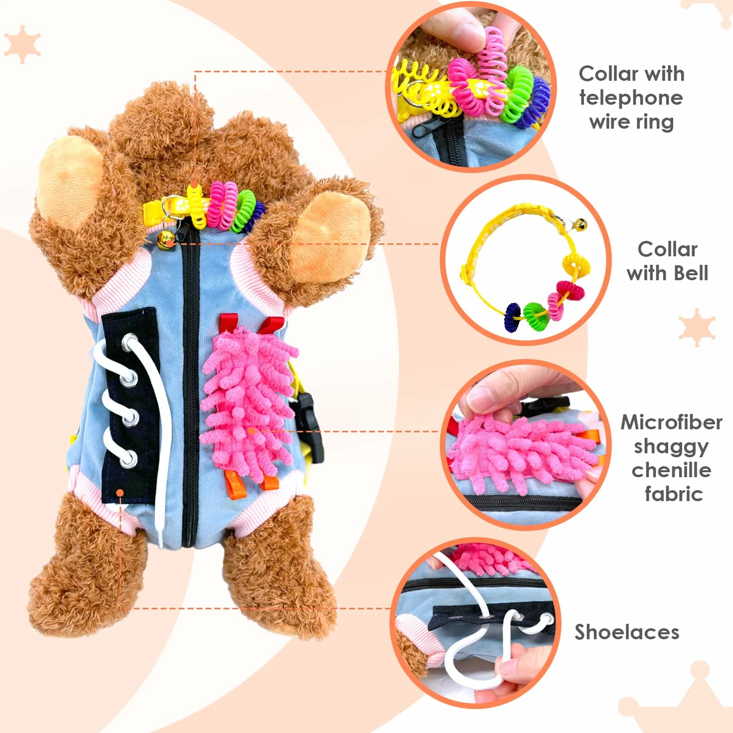 Fidget Blanket, koc dla osób starszych, koc z czujnikiem ruchu na demencję, prezent i do aktywności dla seniorów z chorobą Alzheimera lub demencją