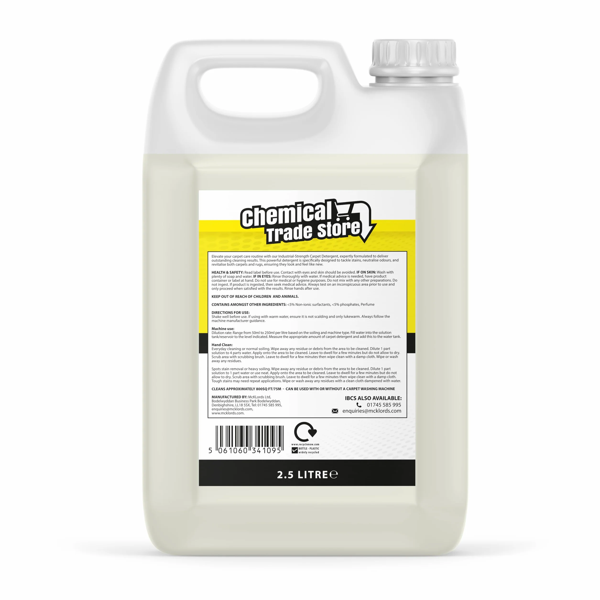 Szampon do czyszczenia dywanów | Roztwór do czyszczenia tkanin i tapicerki - 2,5 l