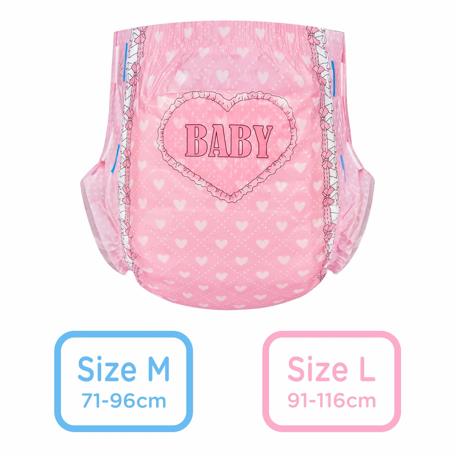 LittleForBig Pielucha Drukowana Dla Dorosłych 10 Sztuk Blushing Baby Large 36"-46"