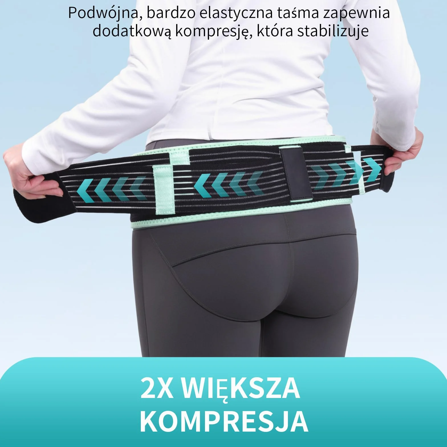 Pas biodrowy SI na rwę kulszową do stawu krzyżowo, Black