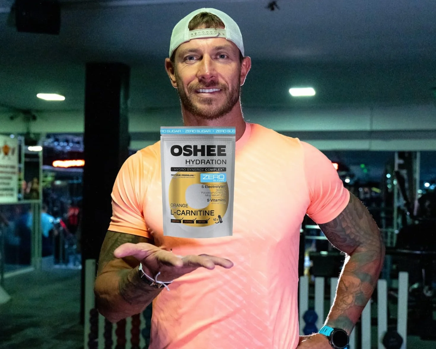 OSHEE Hydration ZERO Sugar w proszek Orange L-karnityna 630 g