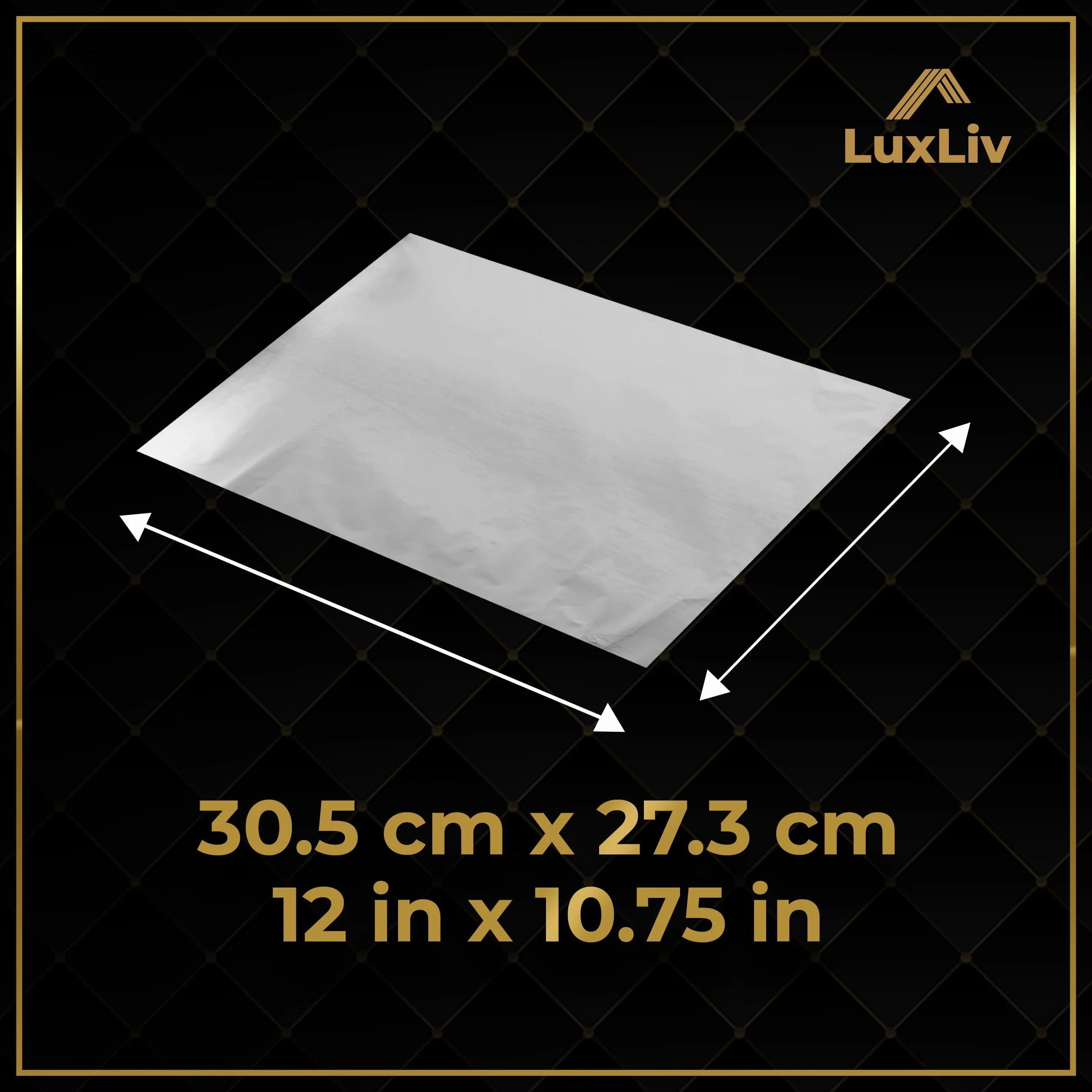 Folia Aluminiowa Arkusze 200 szt 30,5 x 27,3 cm 18 Mikron Wstępnie Cięte Pop Up