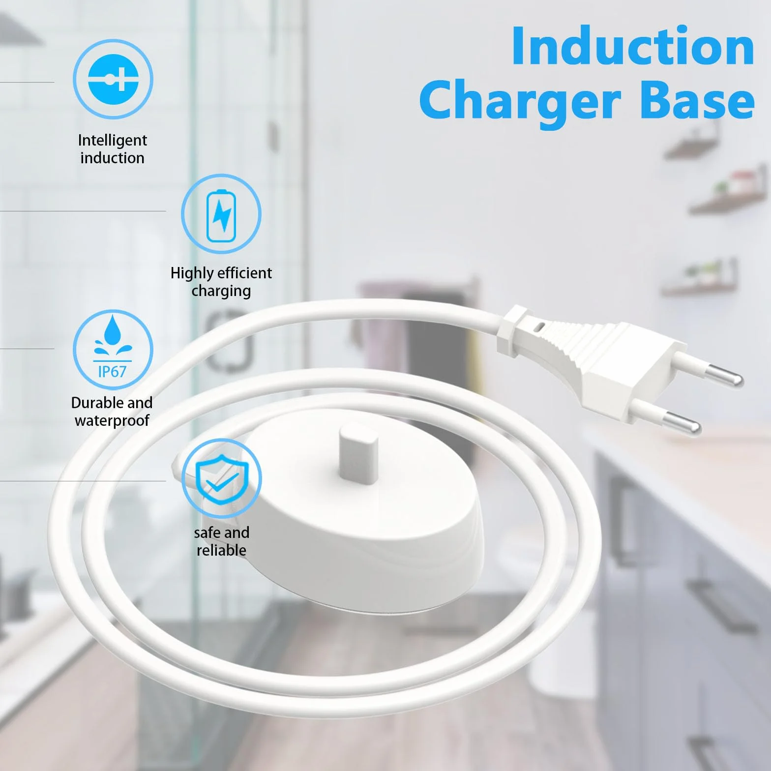 Hafiuege Ładowarka do elektrycznej szczoteczki do zębów Braun Oral-B typ 3757, kabel ładujący do szczoteczki Oral B Pro Genius Smart Vitality seria, zasilacz