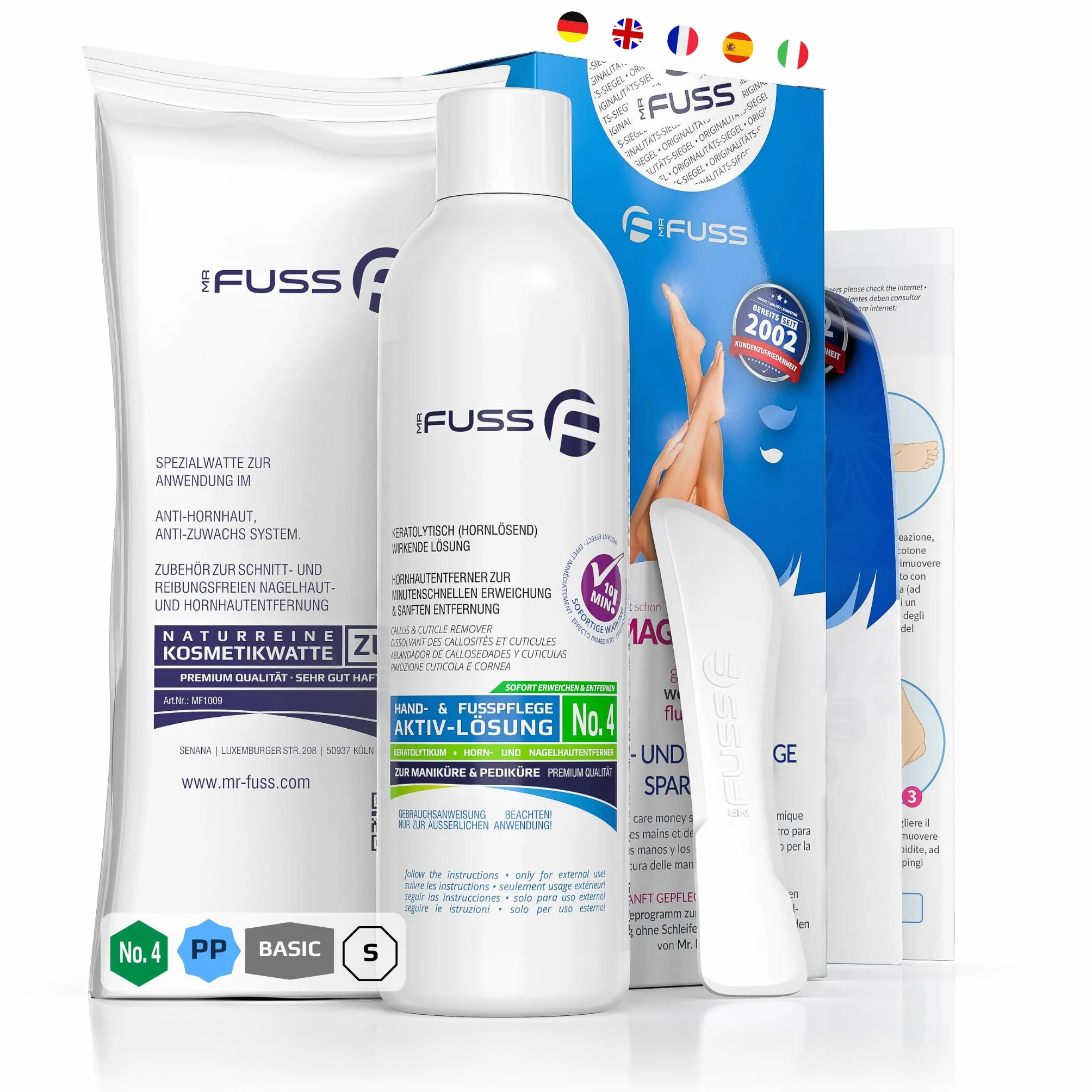 Mr. Fuss Środek do usuwania zrogowaciałego naskórka 250ml Zestaw do pedicure Nr 4