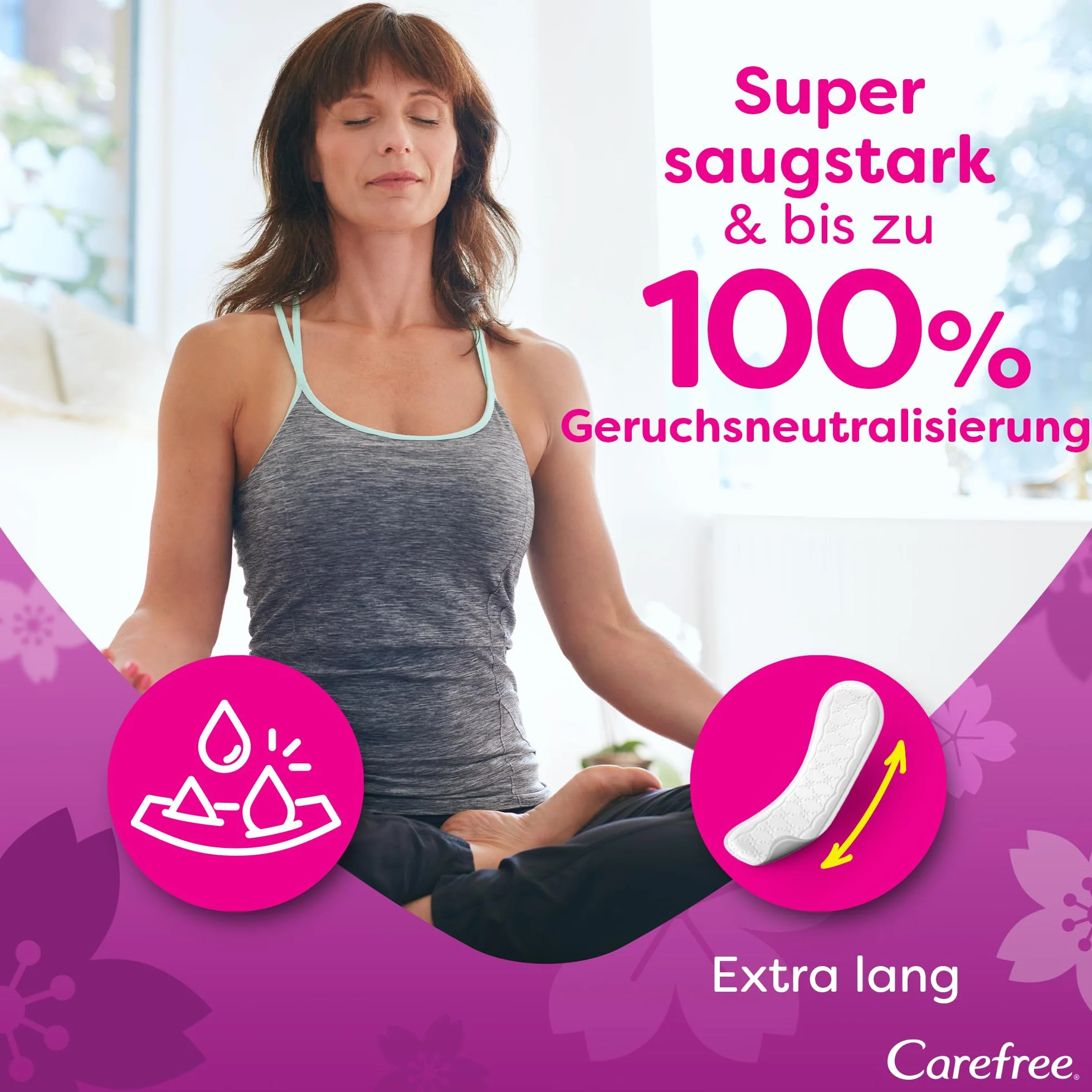 Carefree Wkładki Plus Long świeży zapach 5x40 sztuk super chłonne