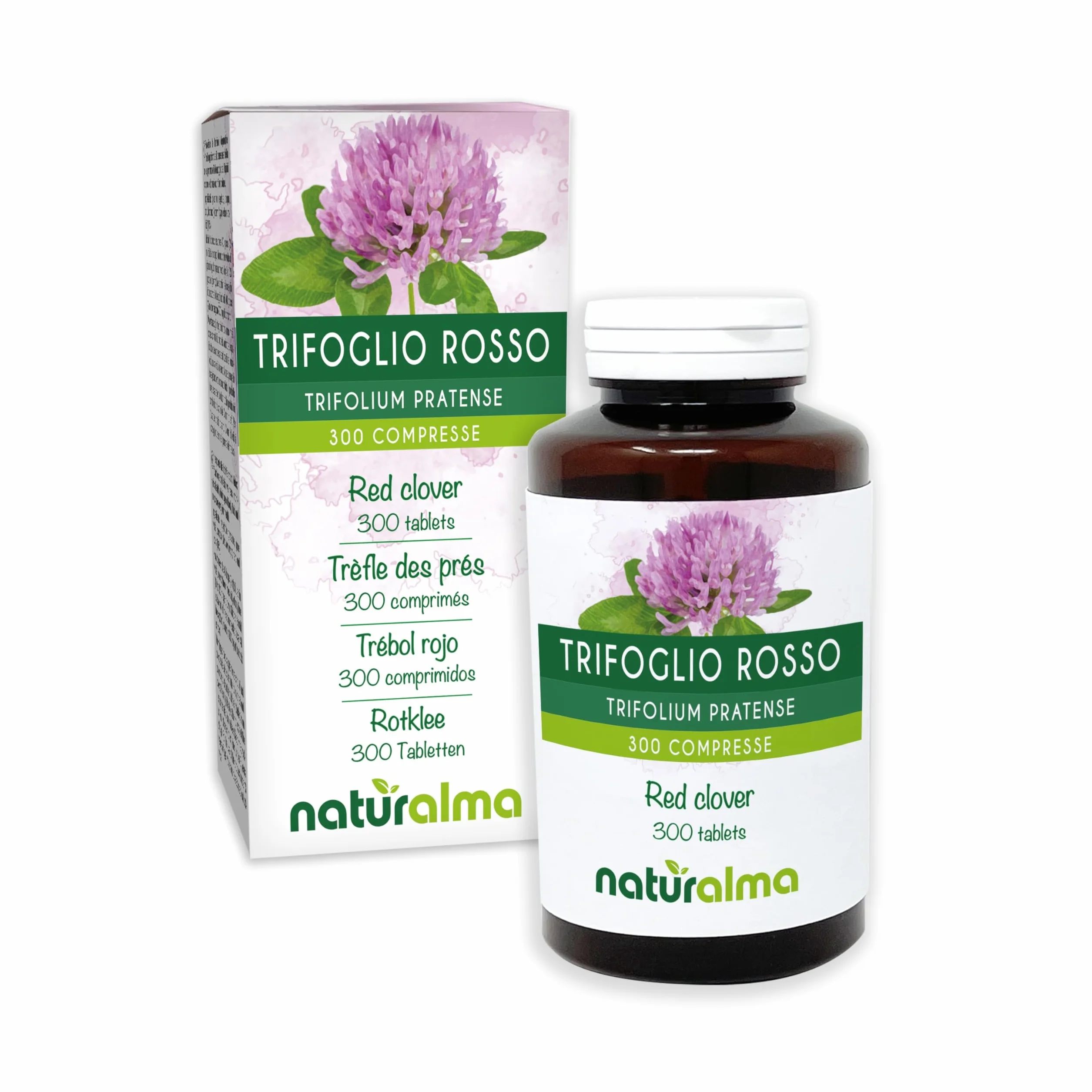 Koniczyna czerwona łąkowa Trifolium pratense ziele z kwiatami Naturalma 150 g 300 tabletek Suplement diety
