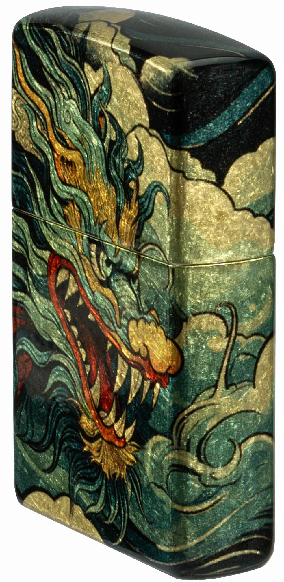 Zippo Colourful Dragon Zapalniczka Sztormowa Wielokrotnego Użytku Wiatroodporna Postarzany Mosiądz 540°