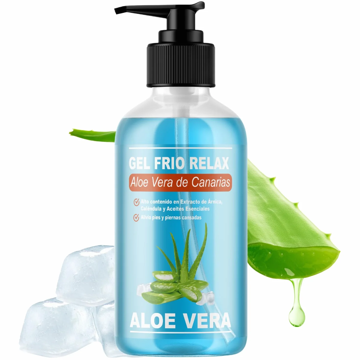 BIO ALOE VERA DE CANARIAS COLD GEL - Z ekstraktem z arniki i nagietka. Działa odświeżająco i uspokajająco, łagodzi zmęczone nogi, pobudza krążenie. Naturalne nawilżenie.