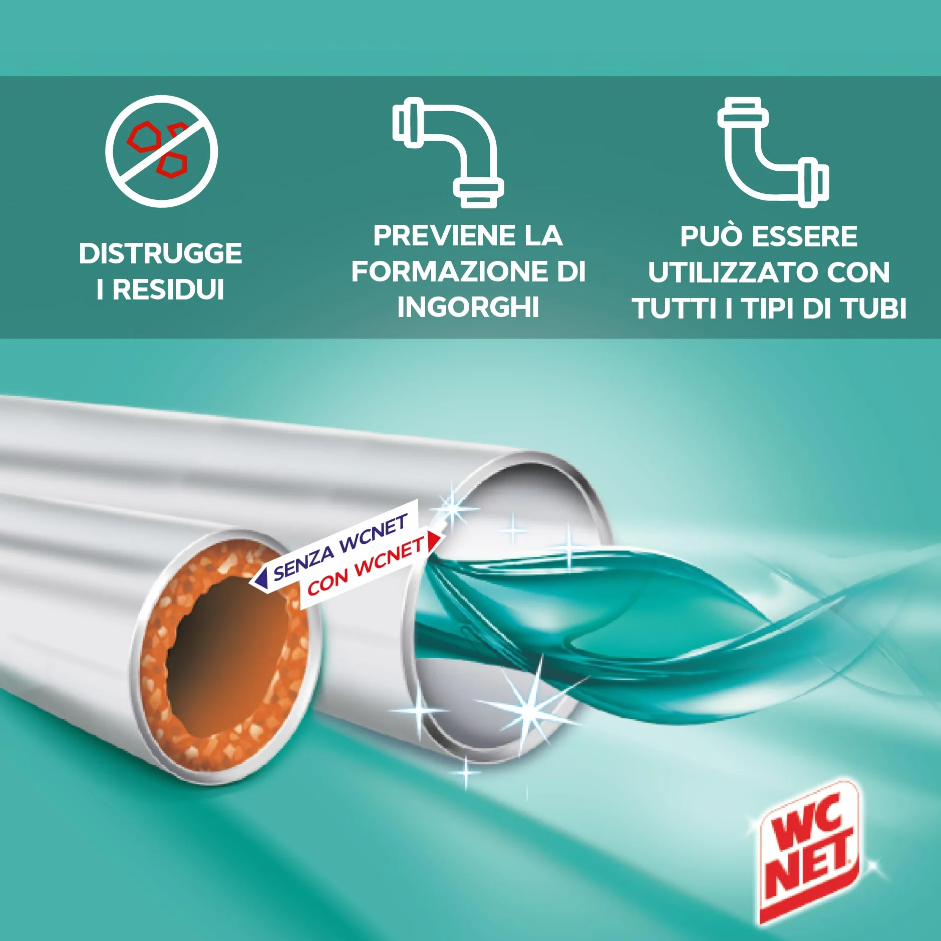 WC Net – Wprowadzenia domu, leczenie przewodów rurowych, zapach sosny – 1 l (1 opakowanie)