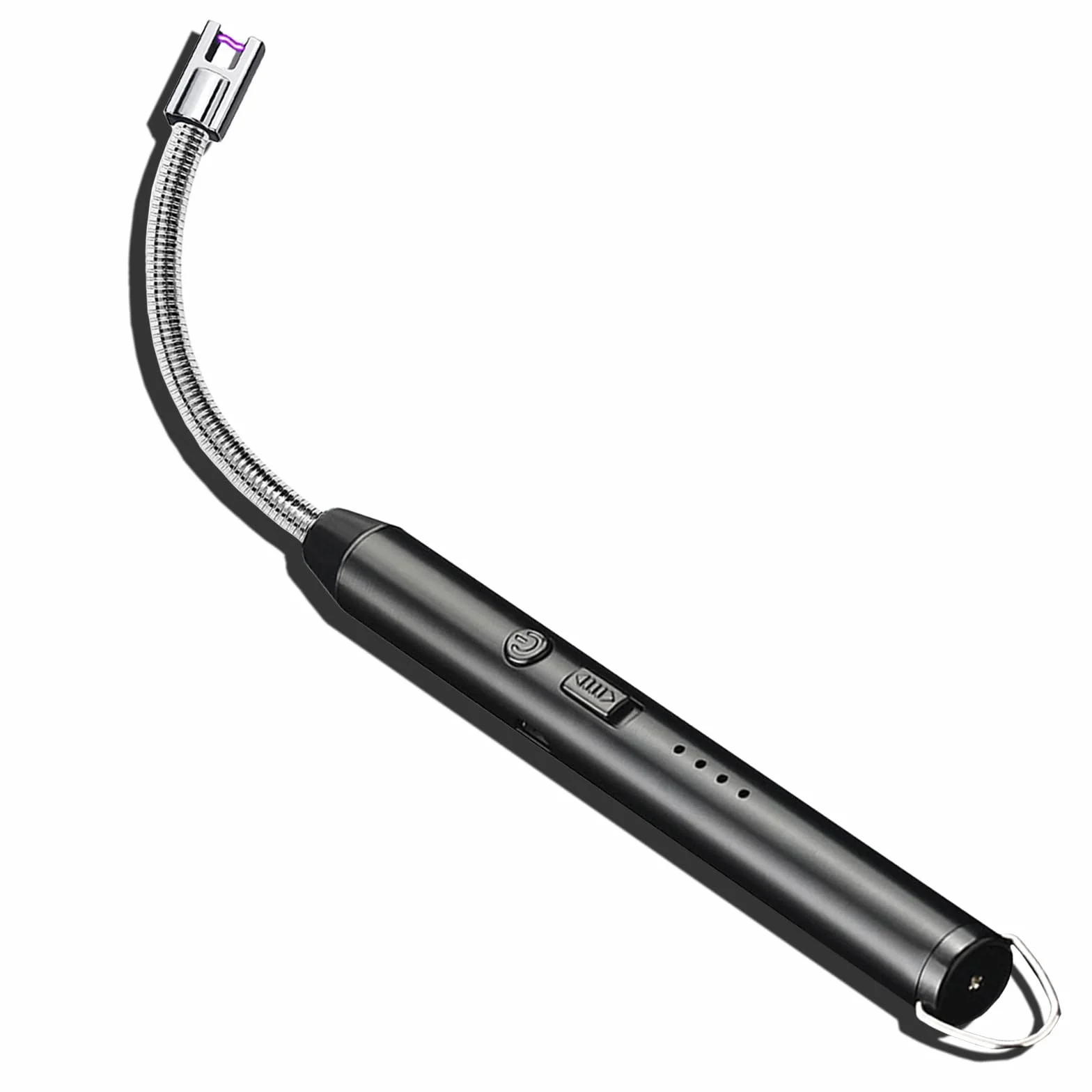 Newaner Stick Lighter, Electric Arc Lighter with Longer Neck, Electronic Lighter USB Rechargeable Windproof Flameless for Kitchen Stove Camping Fireworks Fireplace Candles Lighting Black
