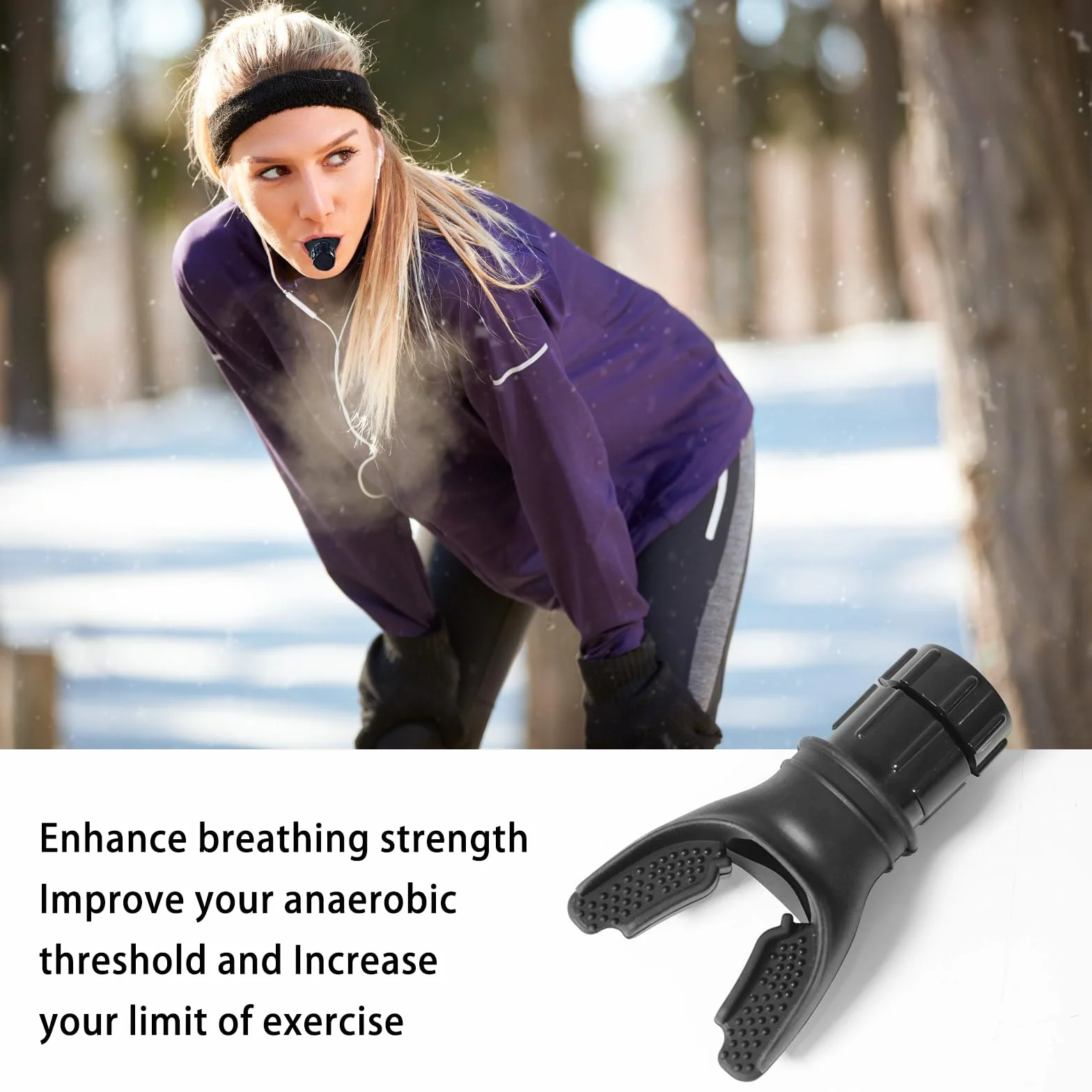 Trener Lung, odpowiedni do ćwiczeń oksydacyjnych, trener oddechu, redukcja ruchu z regulowanymi oporami dla poprawy Flexer Lung, Cardio i Lignosus Oddychanie, Czarny