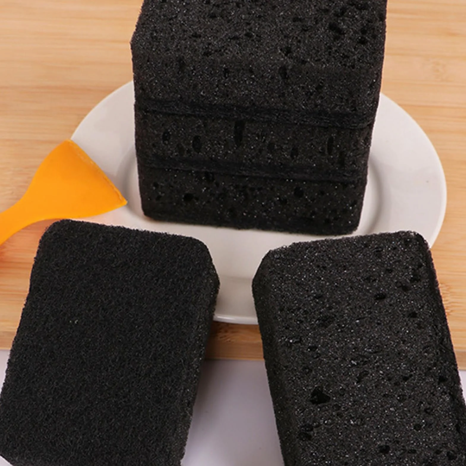 Gąbka kuchenna czarna 3 szt