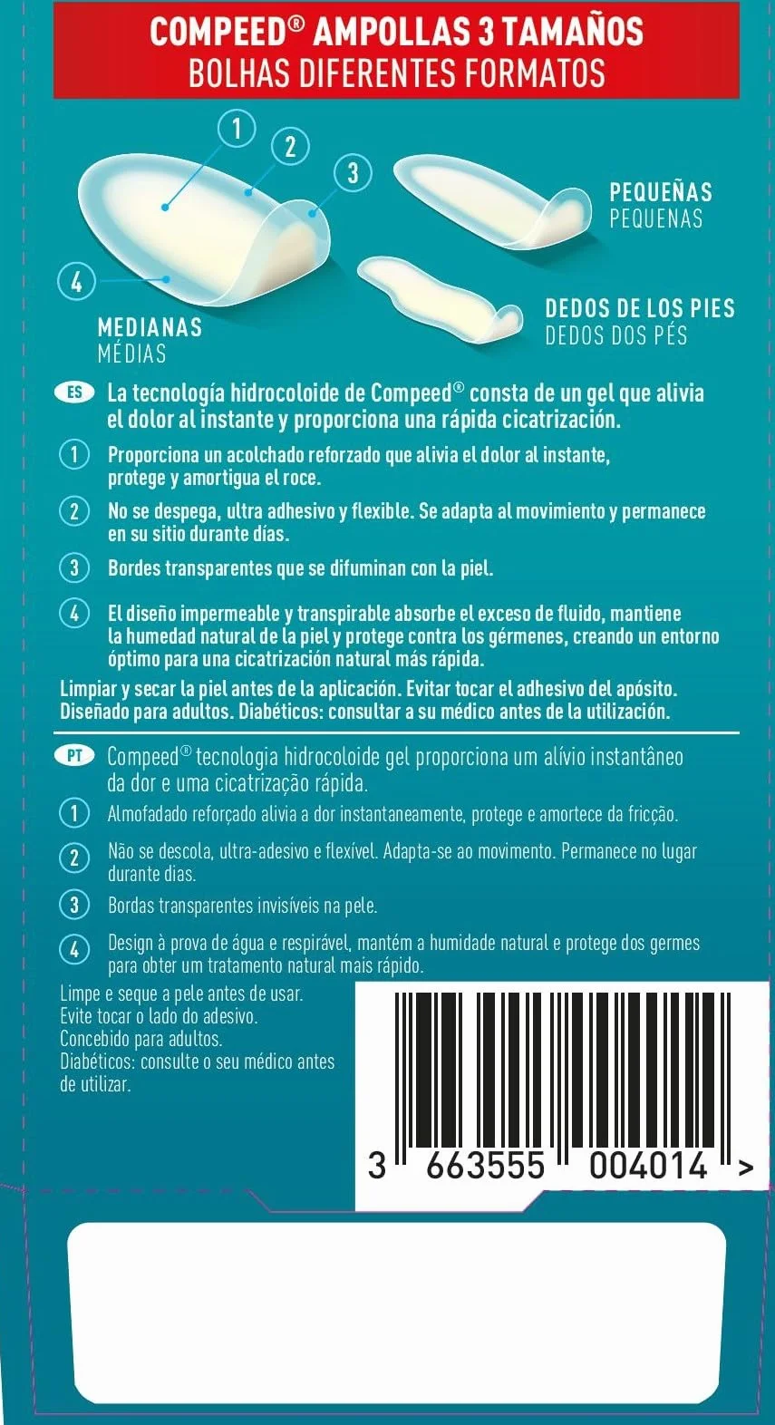 Compeed Blasenpflaster Mixpack, 5 Sztuka Chodnik