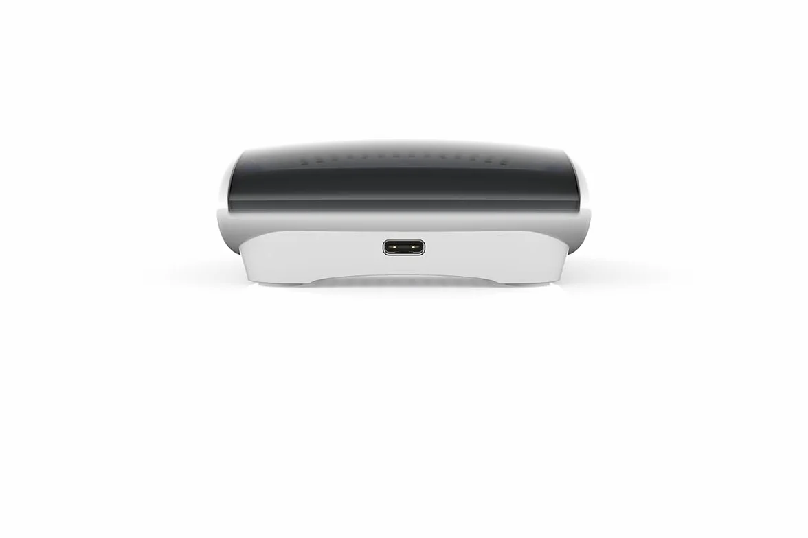 flow-med dry-sun UV 2.1 Suszarka do Aparatów Słuchowych - Promieniowanie UV-C i Światło Niebieskie – Usuwa Wilgoć – Etui do Przechowywania – USB-C – Produkt Medyczny – Regulacja Temperatury