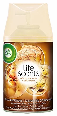 Air Wick Life Scents Freshmatic Max automatyczny spray zapachowy, wkład uzupełniający do pieczenia babci, 2 sztuki w opakowaniu (2 x 250 ml)