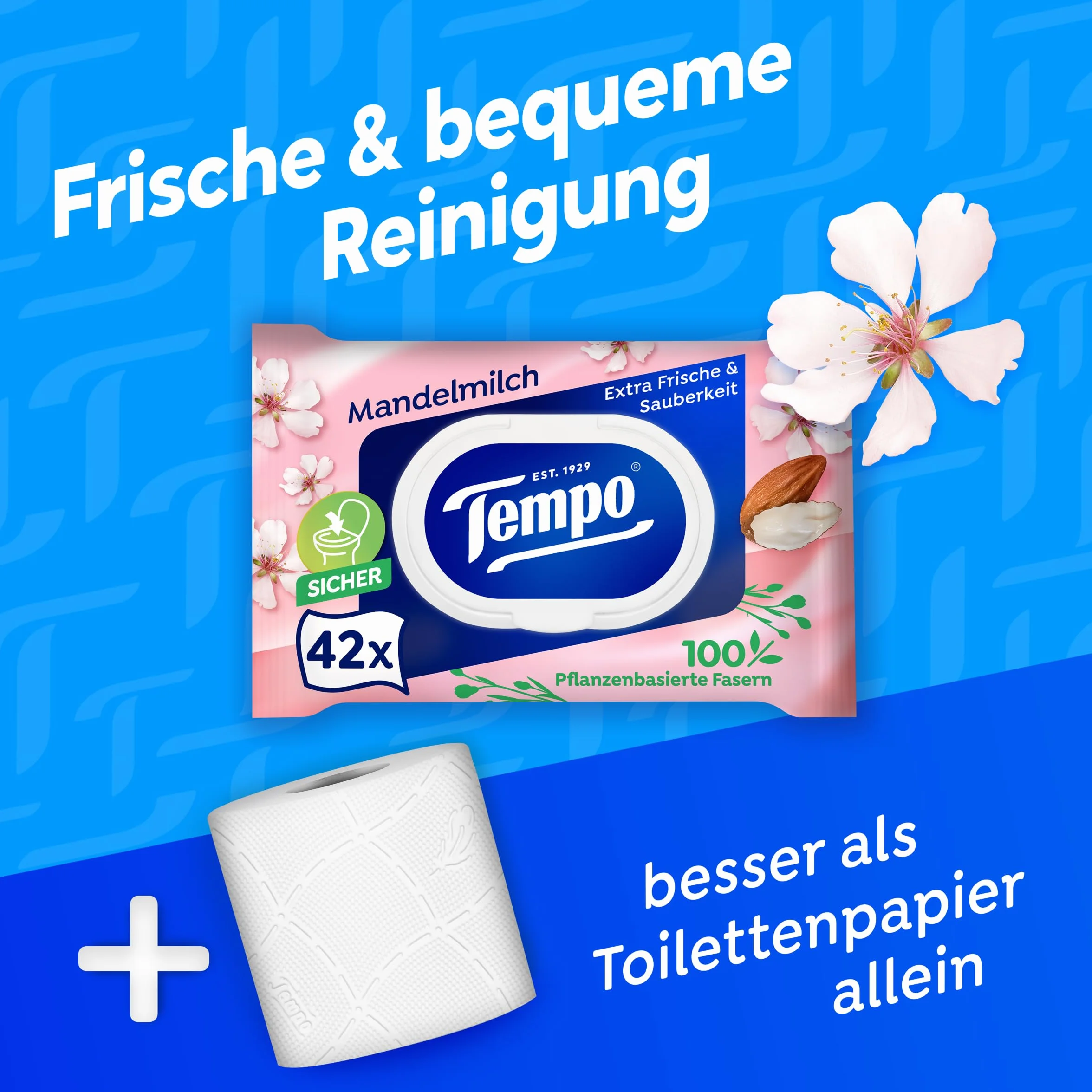 Tempo Papier toaletowy mleko migdałowe pantenol 16 sztuk