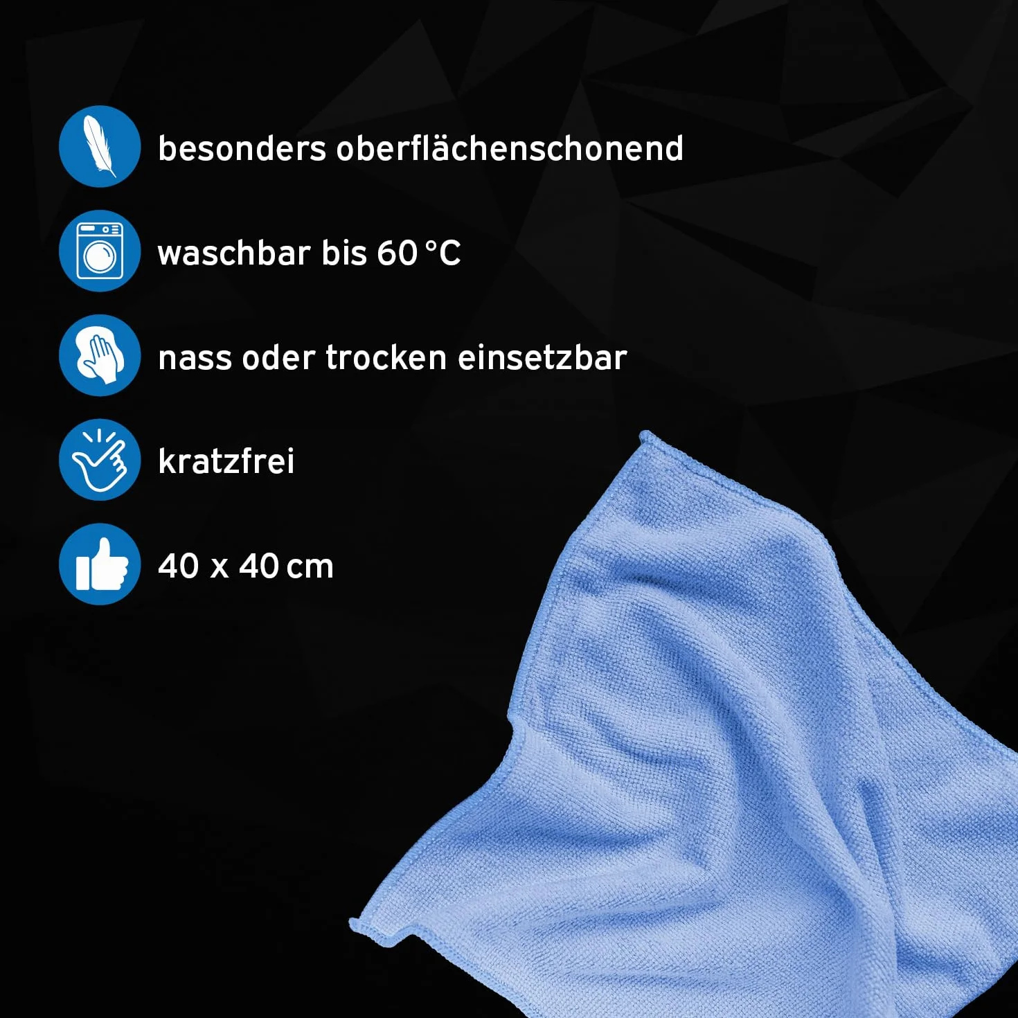 Sanit kostki do pojemnika na wodę – 10 sztuk, 40 tygodni świeżości w łazience – łącznie ze ściereczką z mikrofibry by Kör4u – Made in Germany