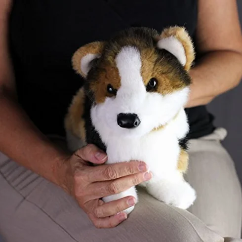 Zapamiętujące zwierzęta domowe trójkolorowe corgi pies - wypchane zwierzęta terapia dla osób z utratą pamięci spowodowaną starzeniem się i opiekunami