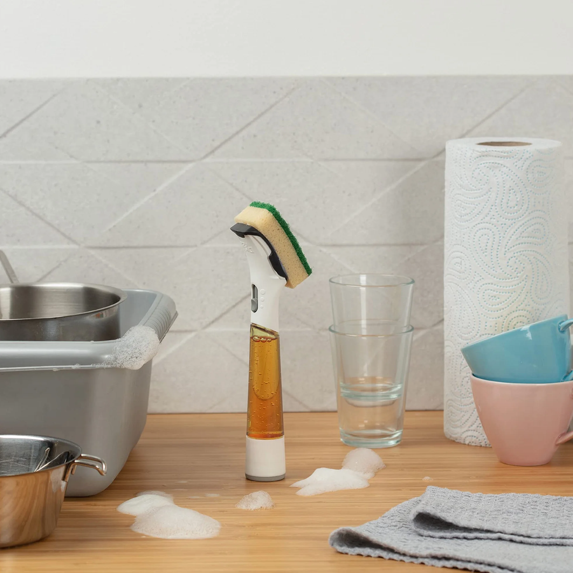 Dishmatic Zielone głowice do mycia naczyń ogólnego przeznaczenia, zestaw 3 x 9 szt. – wkłady do uchwytów do mycia naczyń kuchennych
