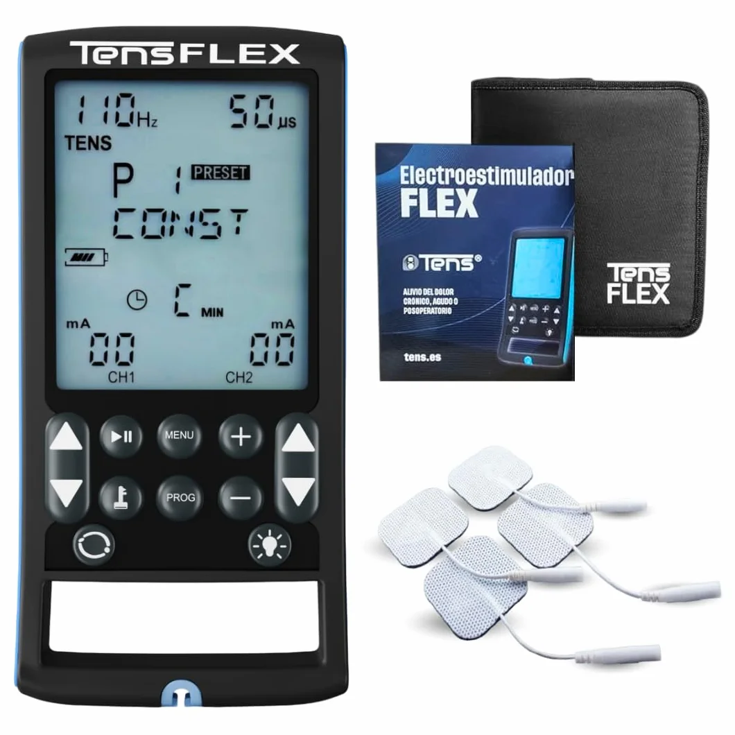 Tens Flex TENS Elektrostymulator mięśni Oryginalny 42 tryby Funkcja TENS, EMS i masażu, łagodzenie bólu i wzmocnienie mięśni.