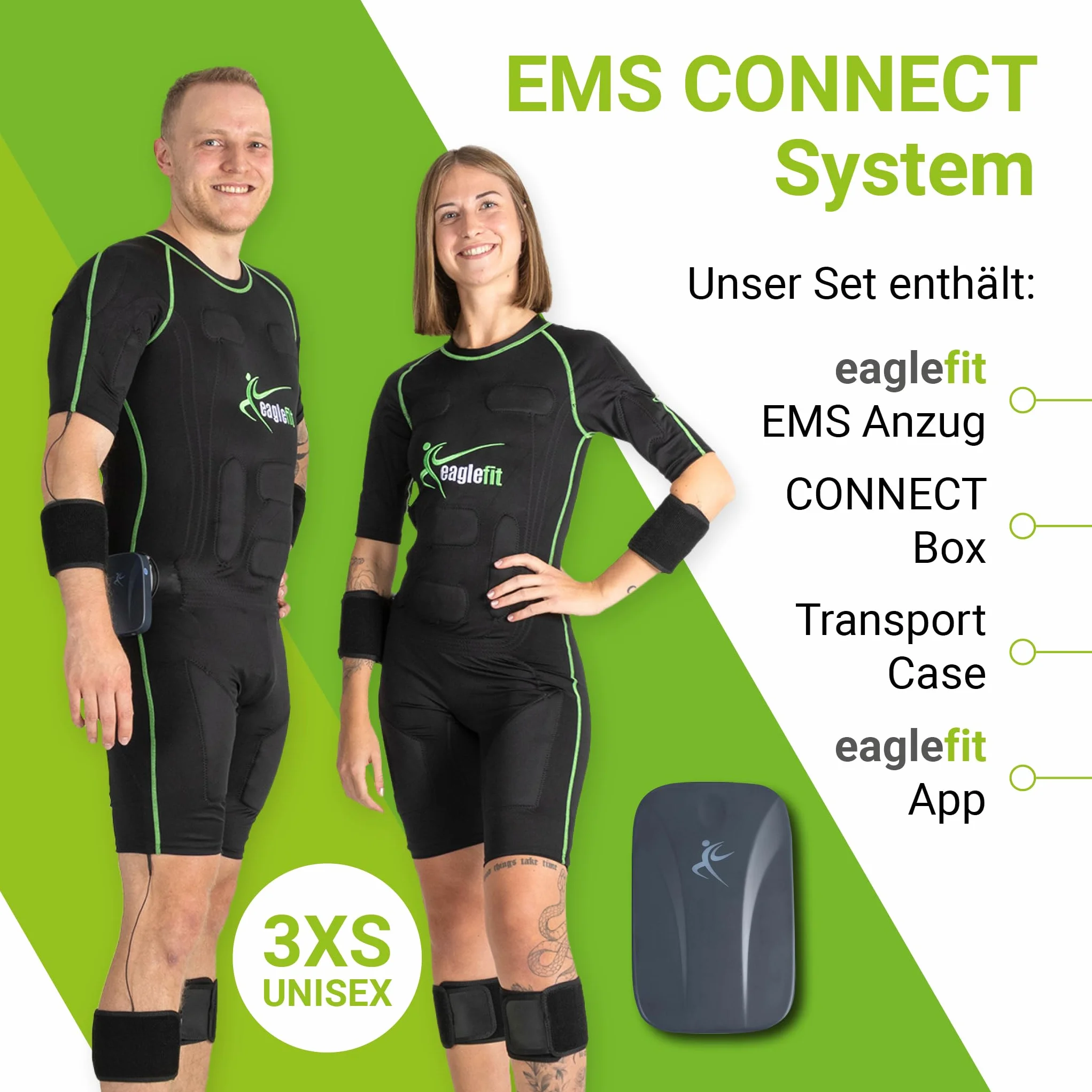 eaglefit kombinezon CONNECT EMS bezprzewodowy 28 elektrod trening full body stymulacja mięśni