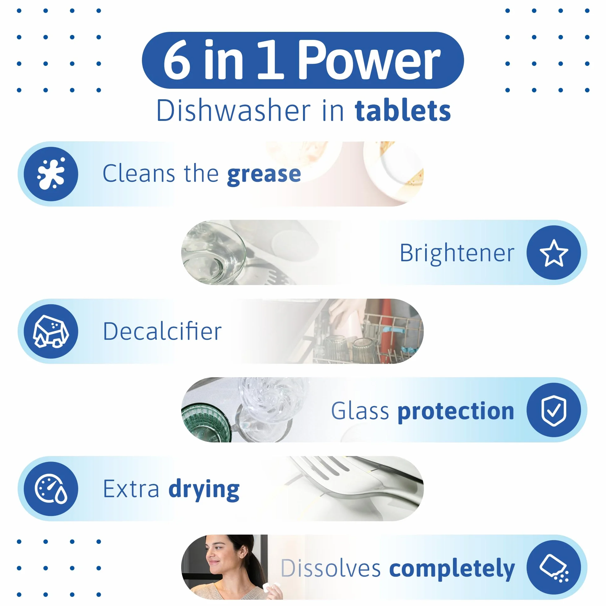 Natulim Biodegradowalne tabletki do zmywarek 6 w 1 (30 tabletek) głębokie czyszczenie