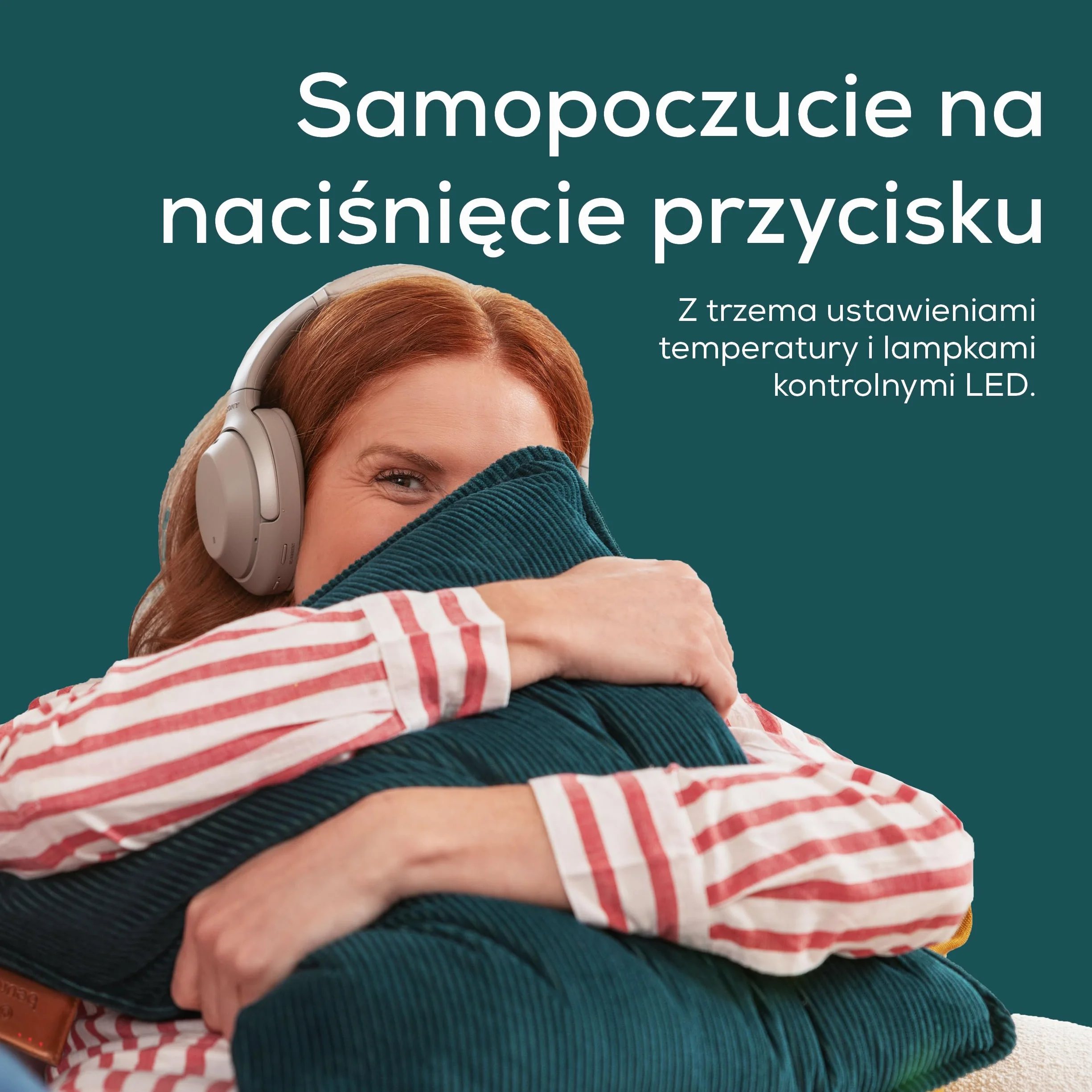Beurer Heaty Poduszka elektryczna, bezprzewodowa poduszka elektryczna, z automatycznym wyłączaniem i 3 ustawieniami temperatury, z szybkim nagrzewaniem, ciemnozielona